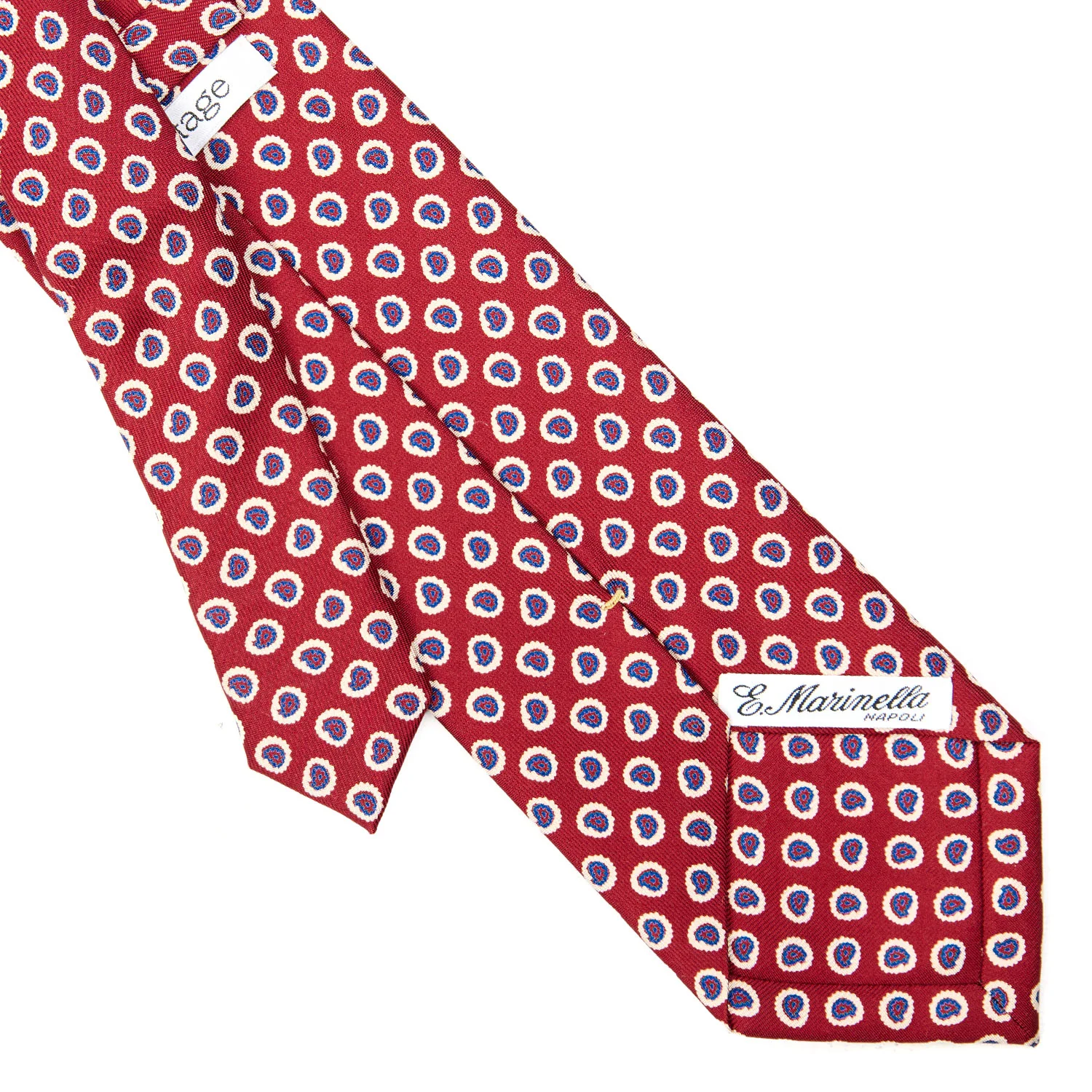 BURGUNDY EXTRA LONG SILK TIE - Image 4