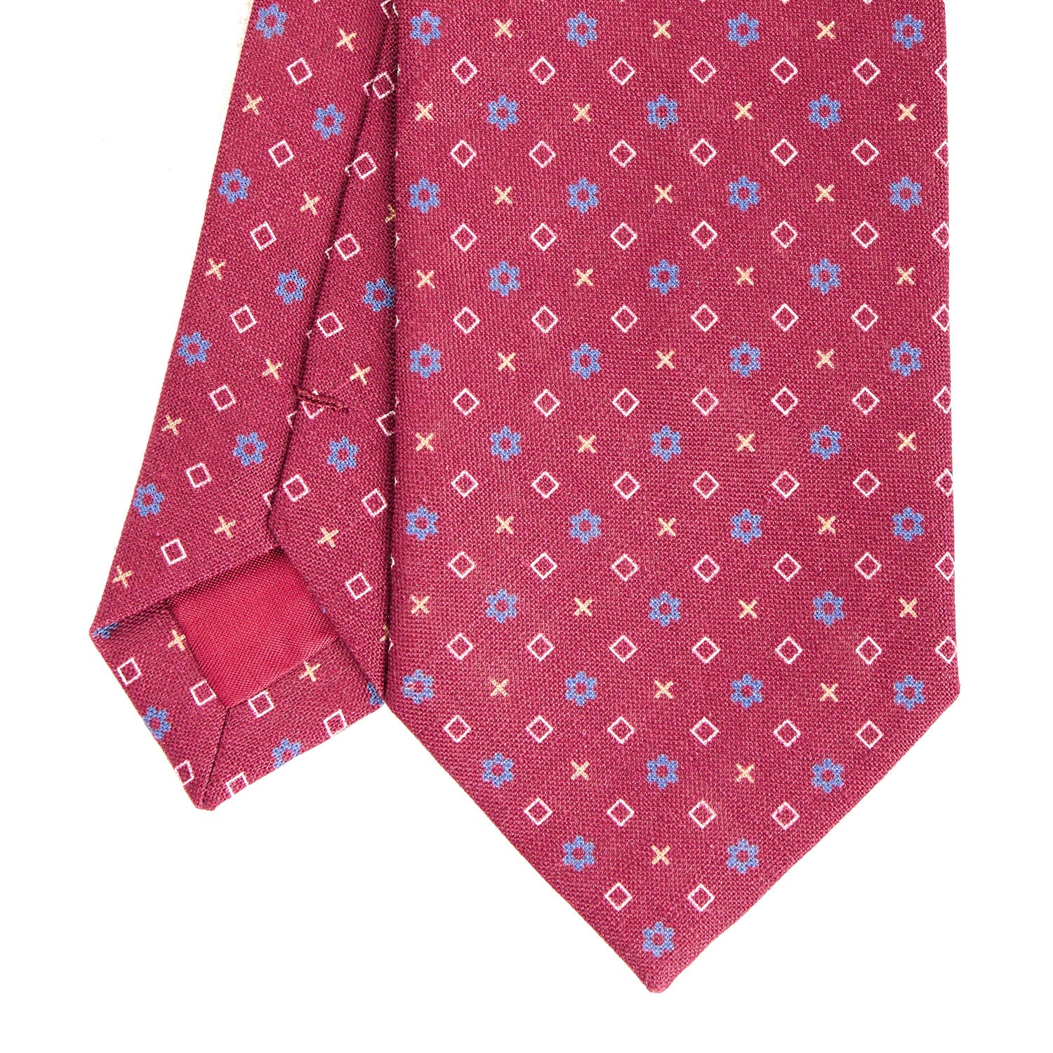 BURGUNDY SARTORIAL COTTON AND SILK TIE