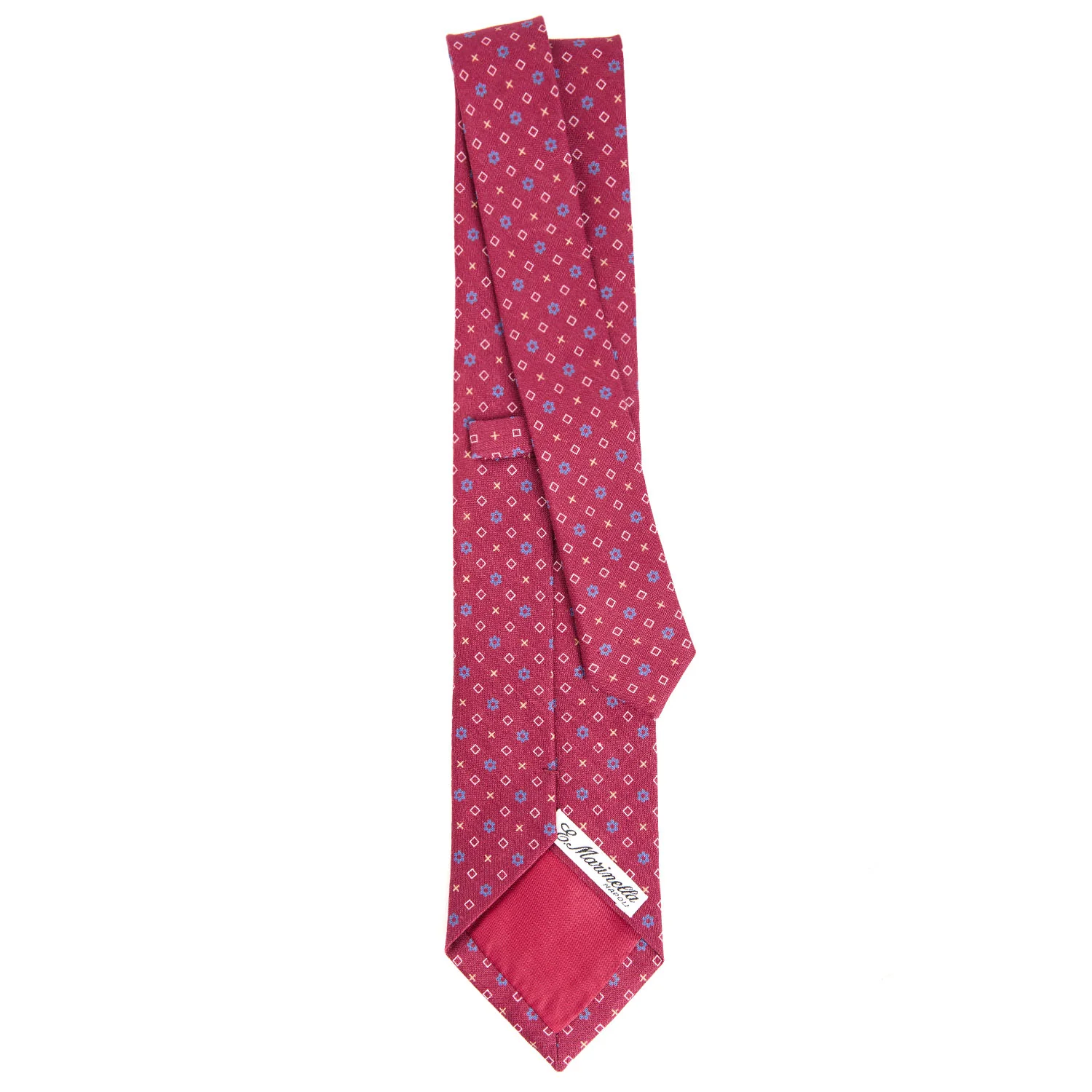 BURGUNDY SARTORIAL COTTON AND SILK TIE - Image 3