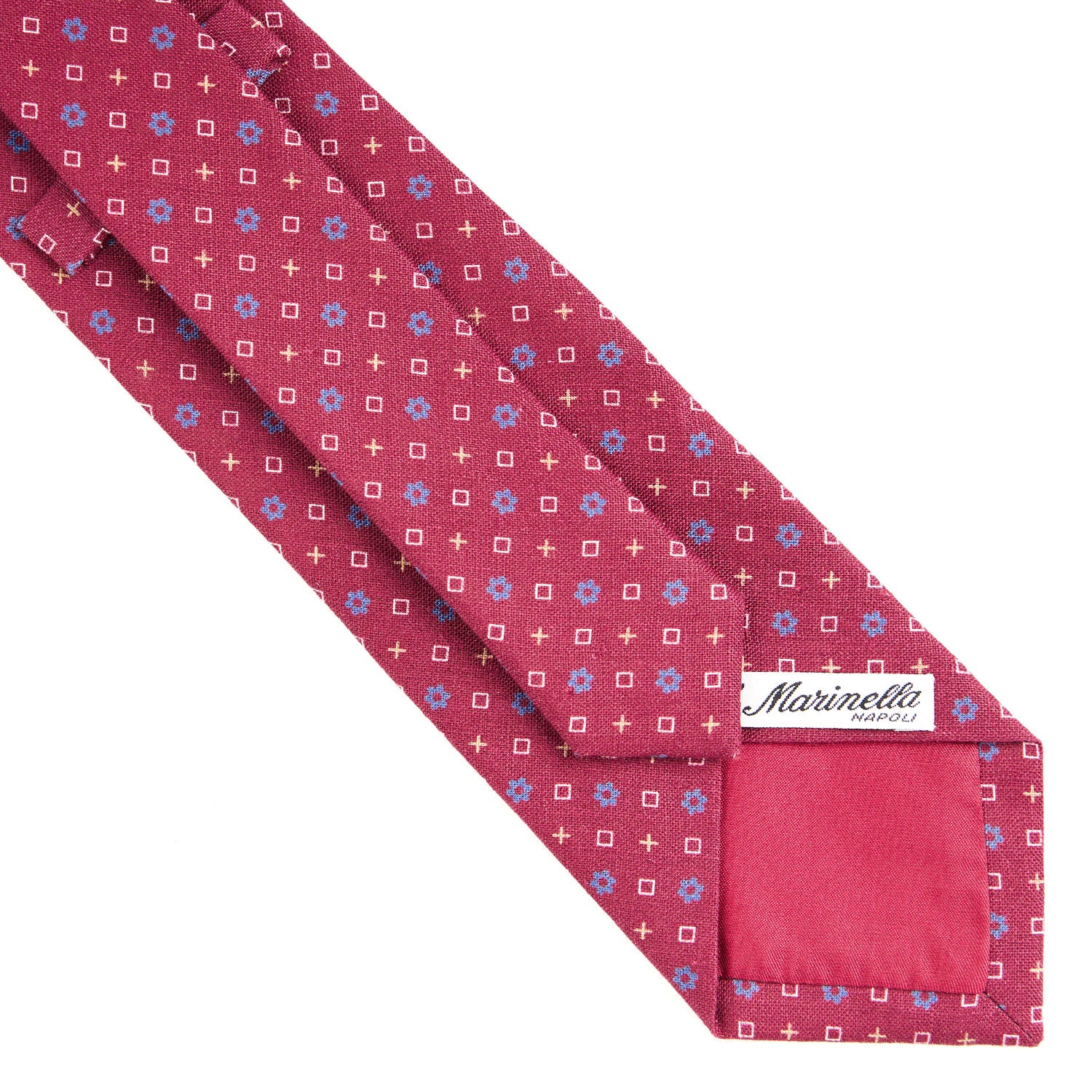 BURGUNDY SARTORIAL COTTON AND SILK TIE - Image 4