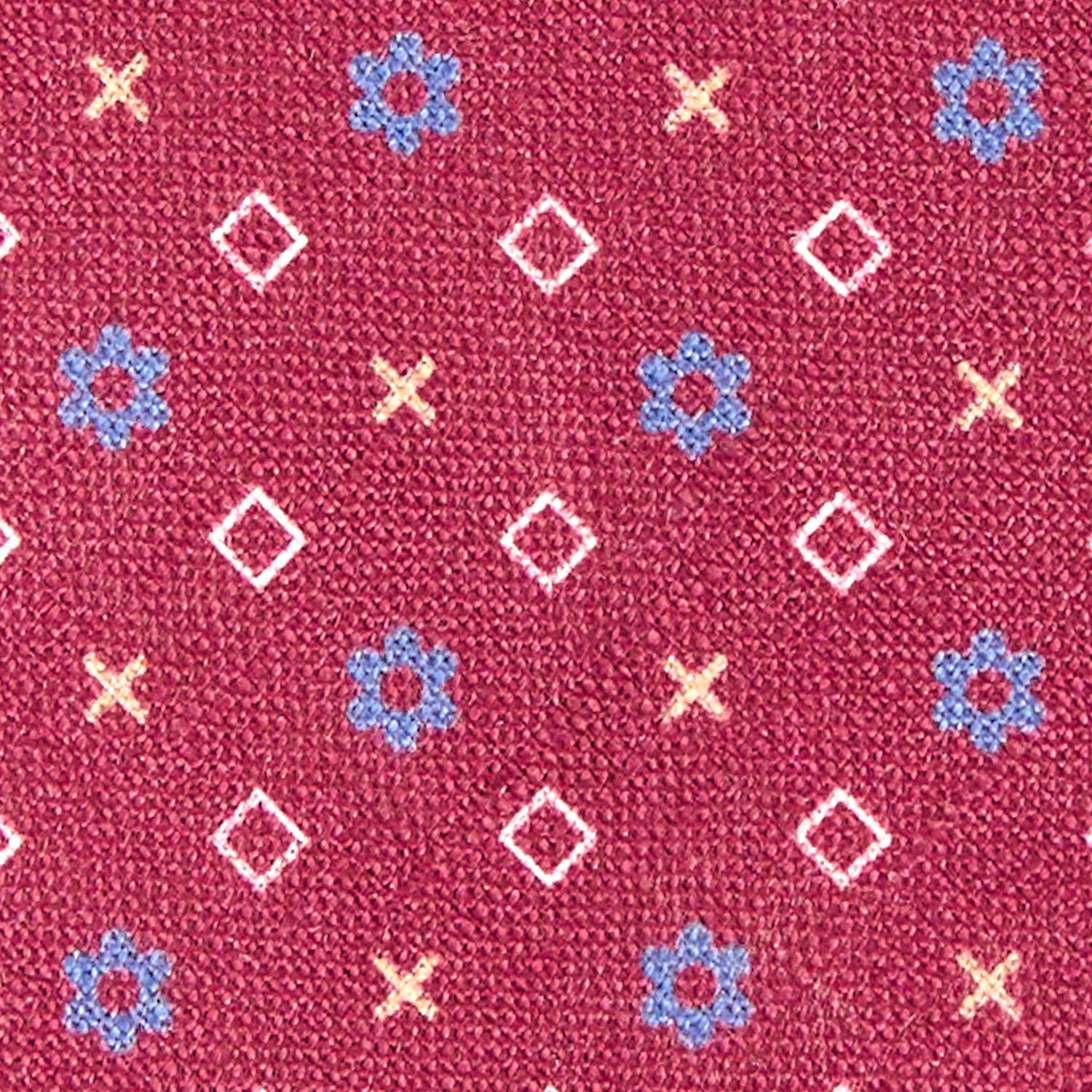 BURGUNDY SARTORIAL COTTON AND SILK TIE - Image 5