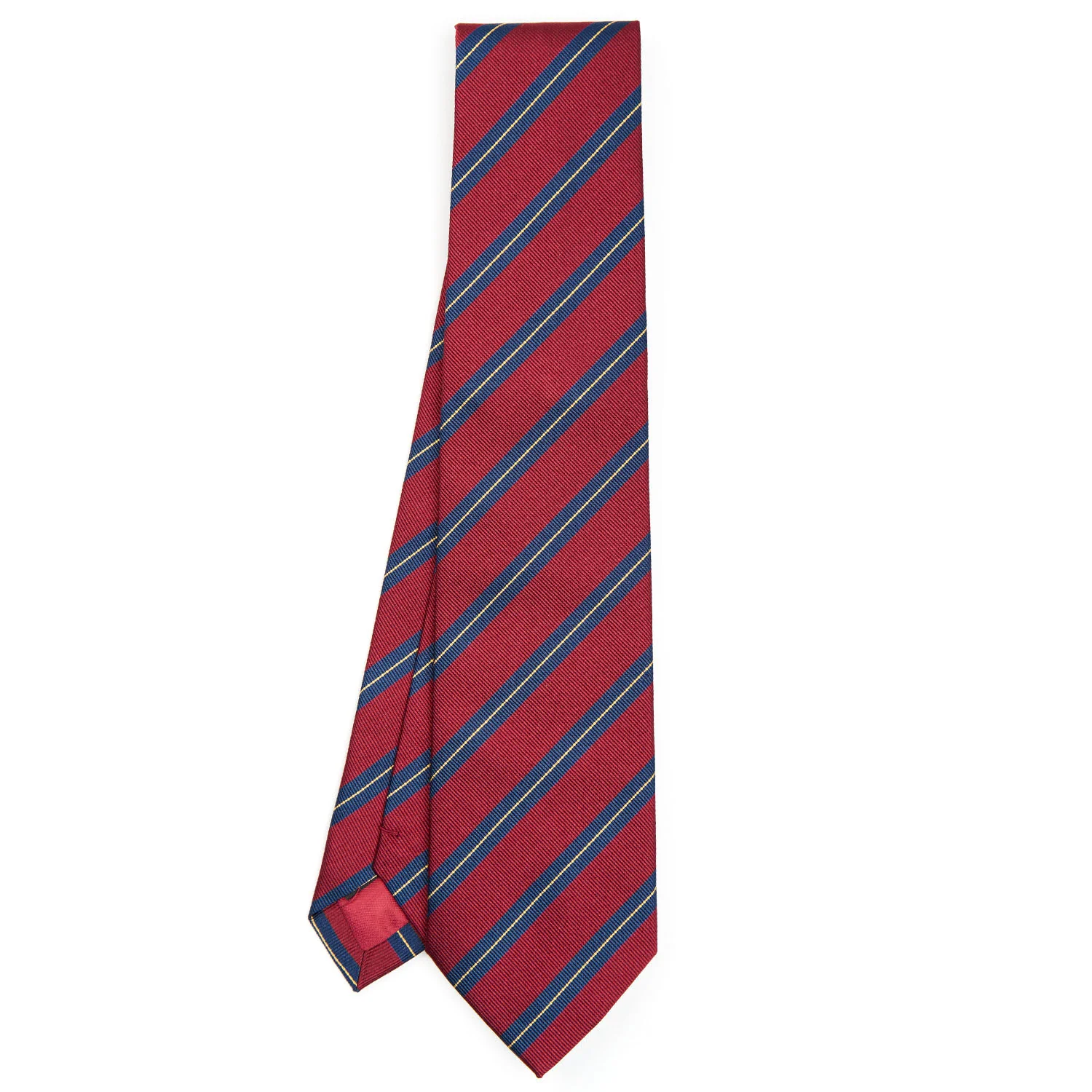 BURGUNDY REGIMENTAL SILK TIE - Image 2