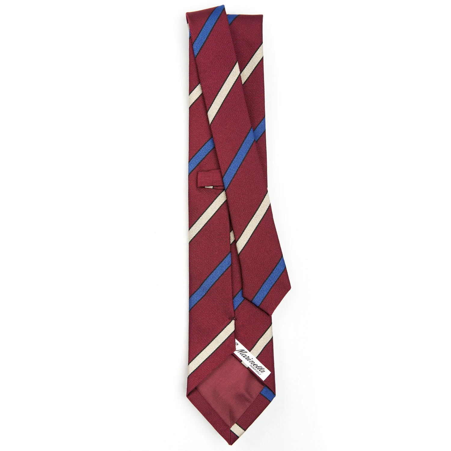 BURGUNDY REGIMENTAL SILK TIE - Image 3