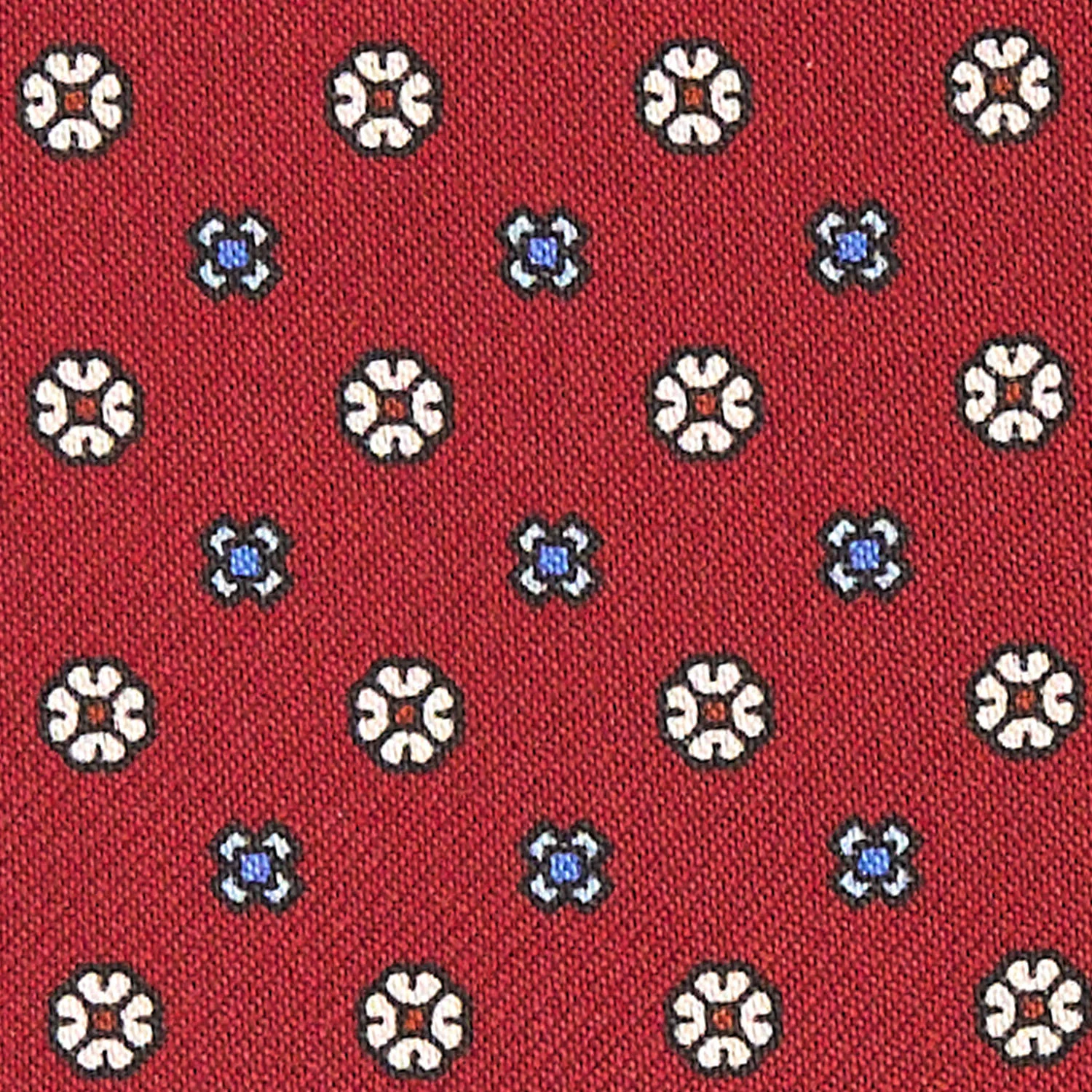 BURGUNDY SILK ASCOT TIE - Image 2
