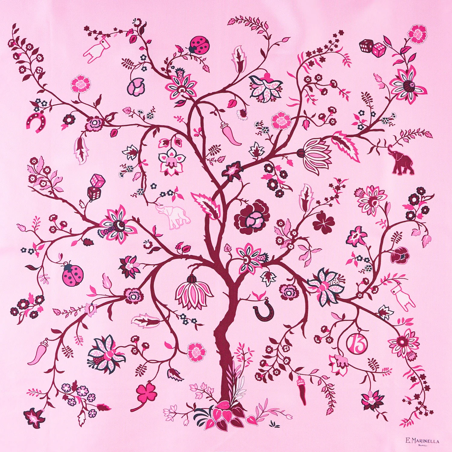 BURGUNDY SILK SCARF 90 - Image 2
