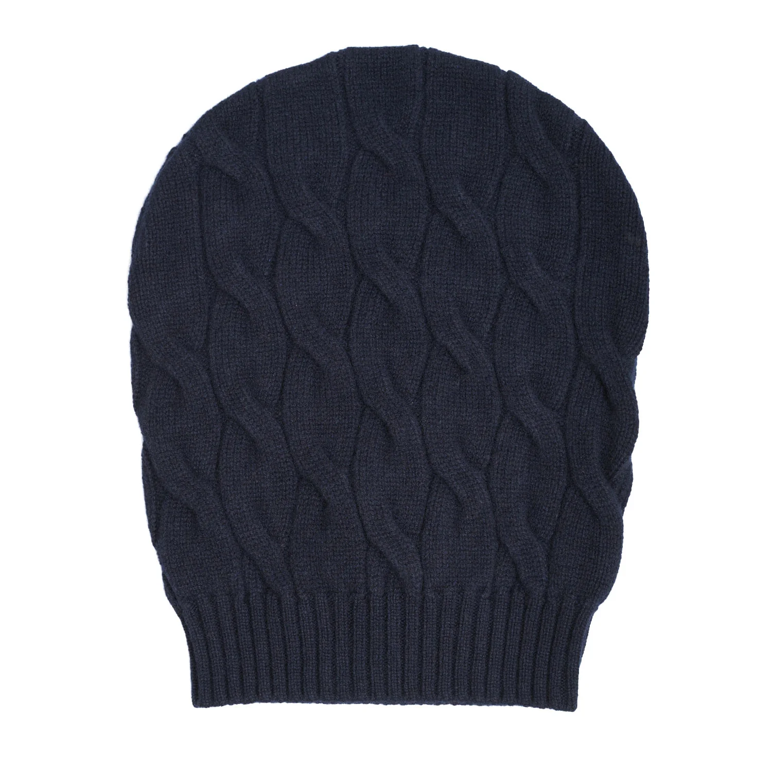 CABLE-KNIT BLUE HAT - Image 2