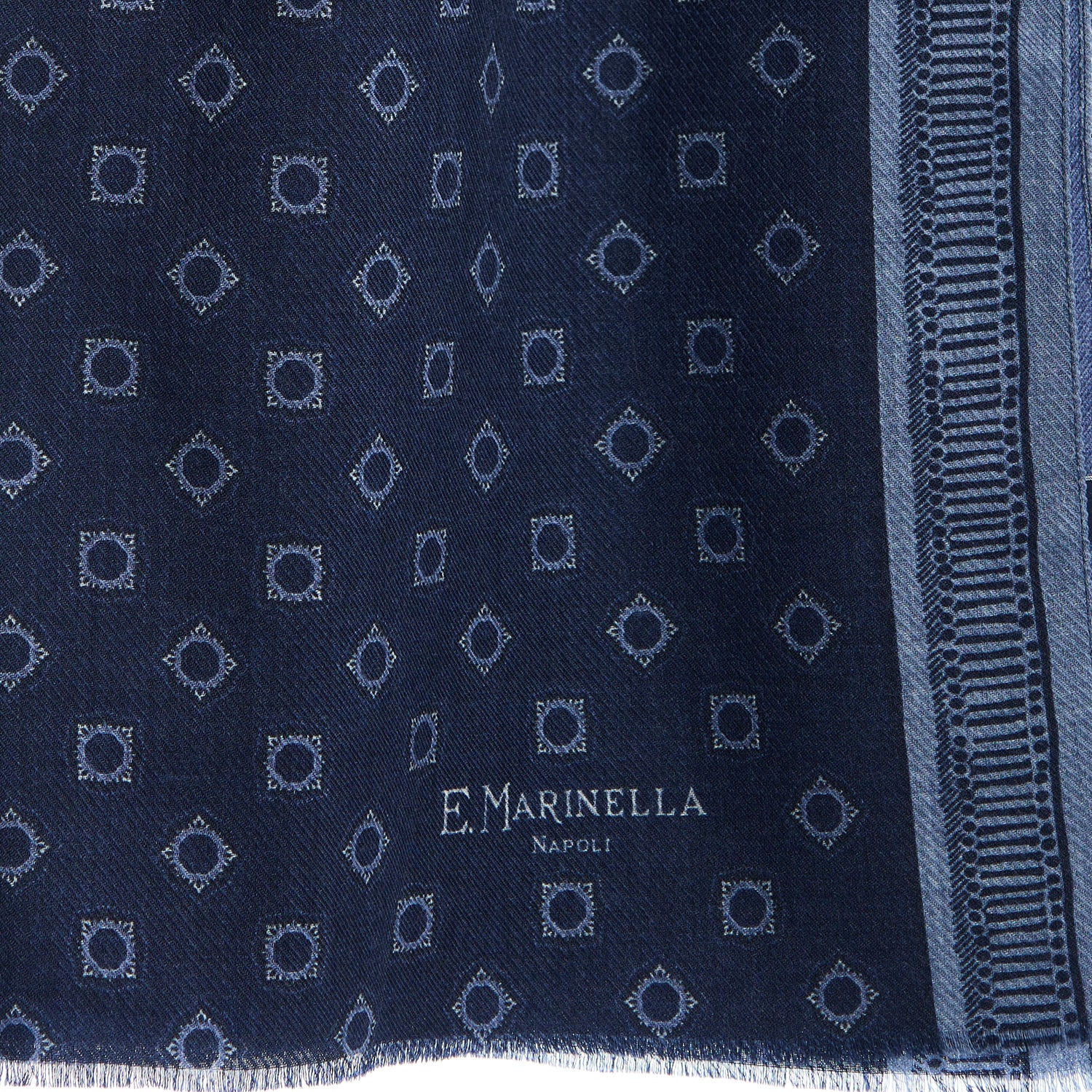 DARK BLUE WOOL STOLE - Image 3