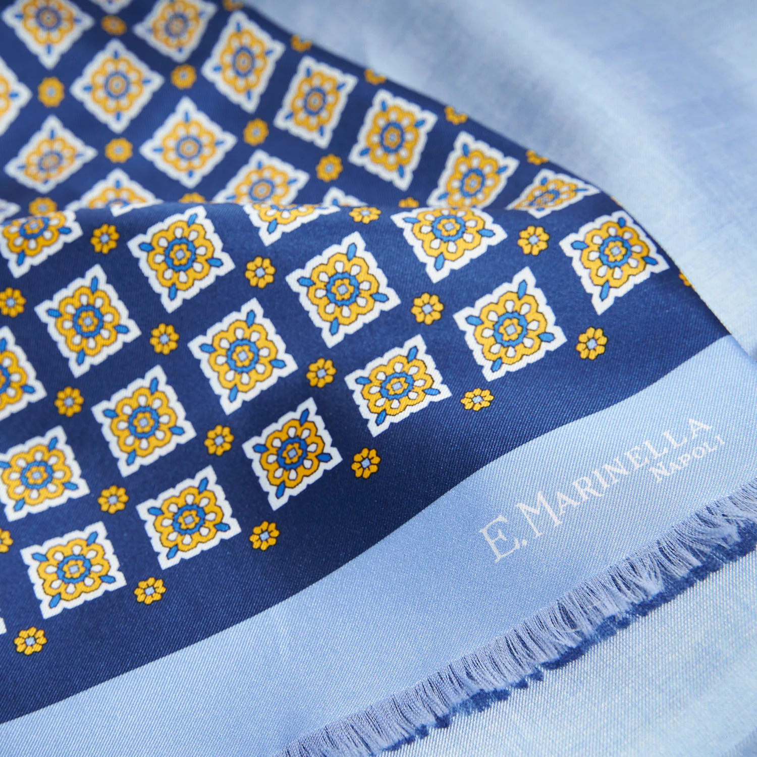 DARK AND LIGHT BLUE DOUBLE SCARF - Image 5