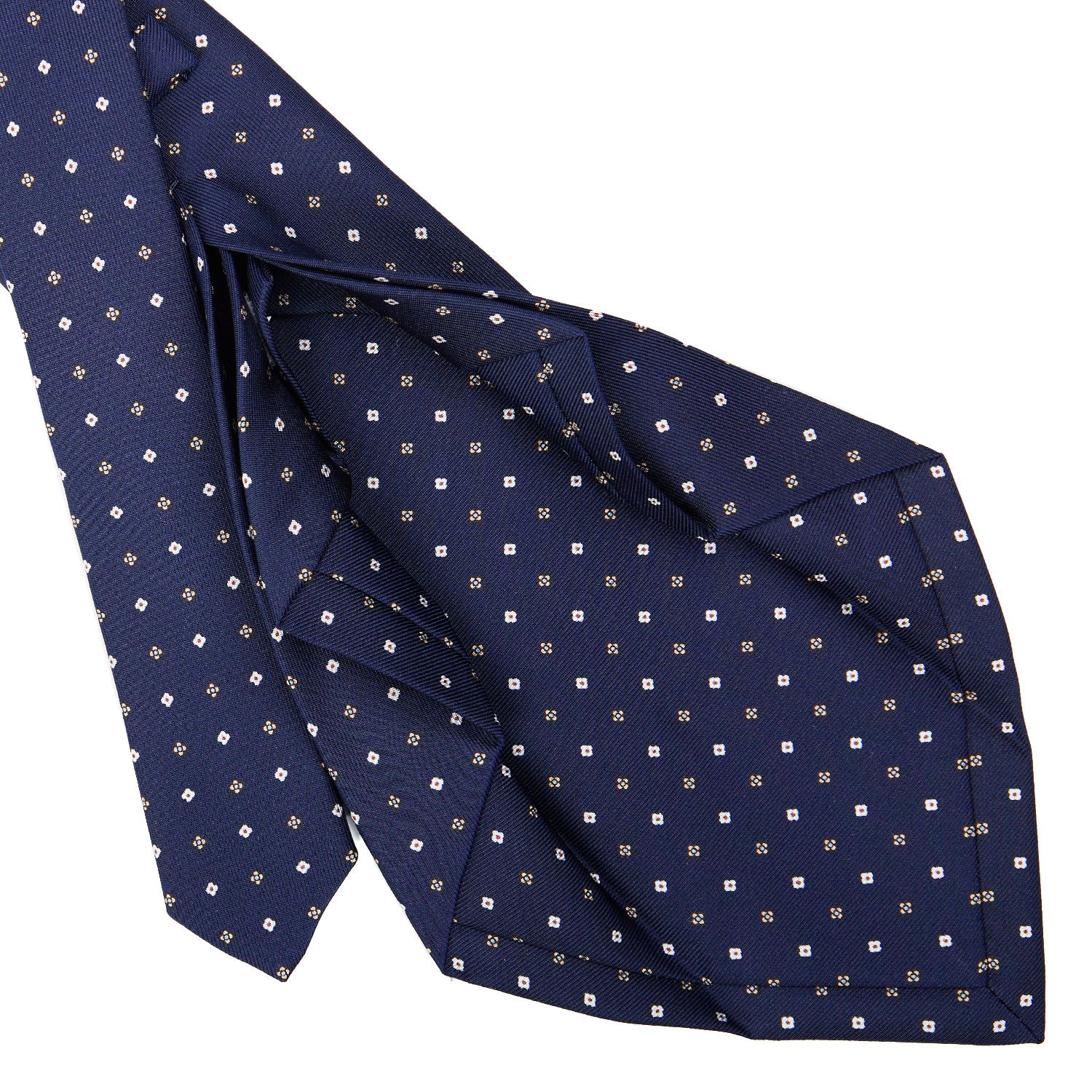 DARK BLUE 7 FOLD SARTORIAL SILK TIE