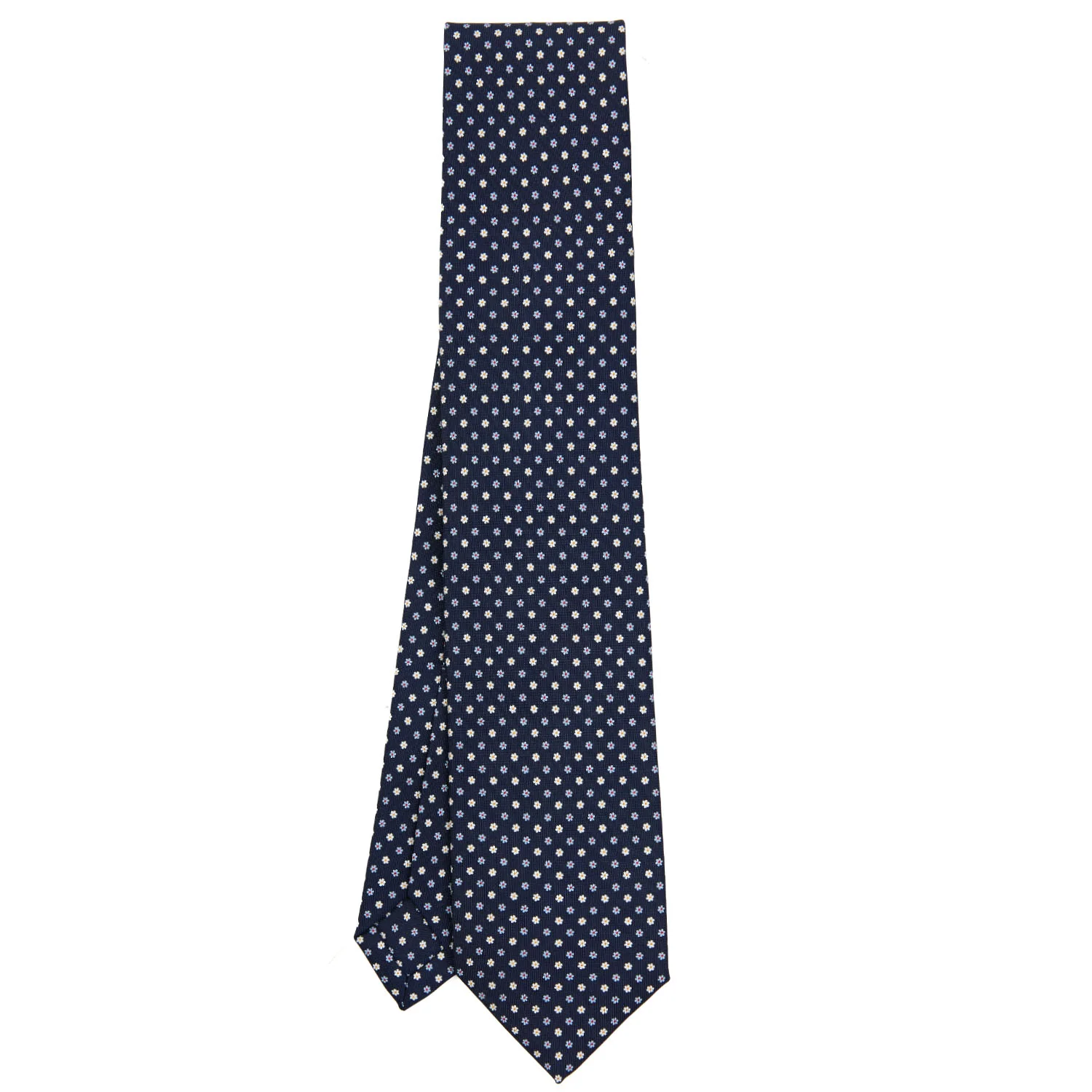 DARK BLUE 7 FOLD SARTORIAL SILK TIE - Image 2