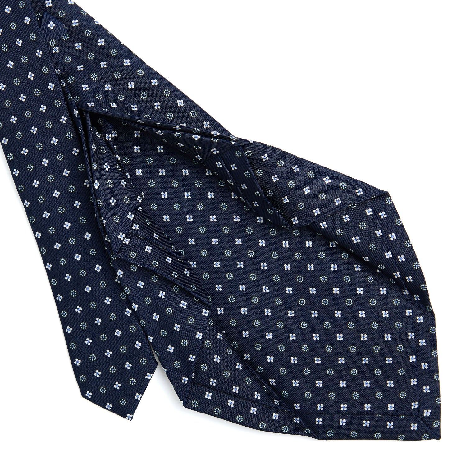 DARK BLUE 7 FOLD SARTORIAL SILK TIE