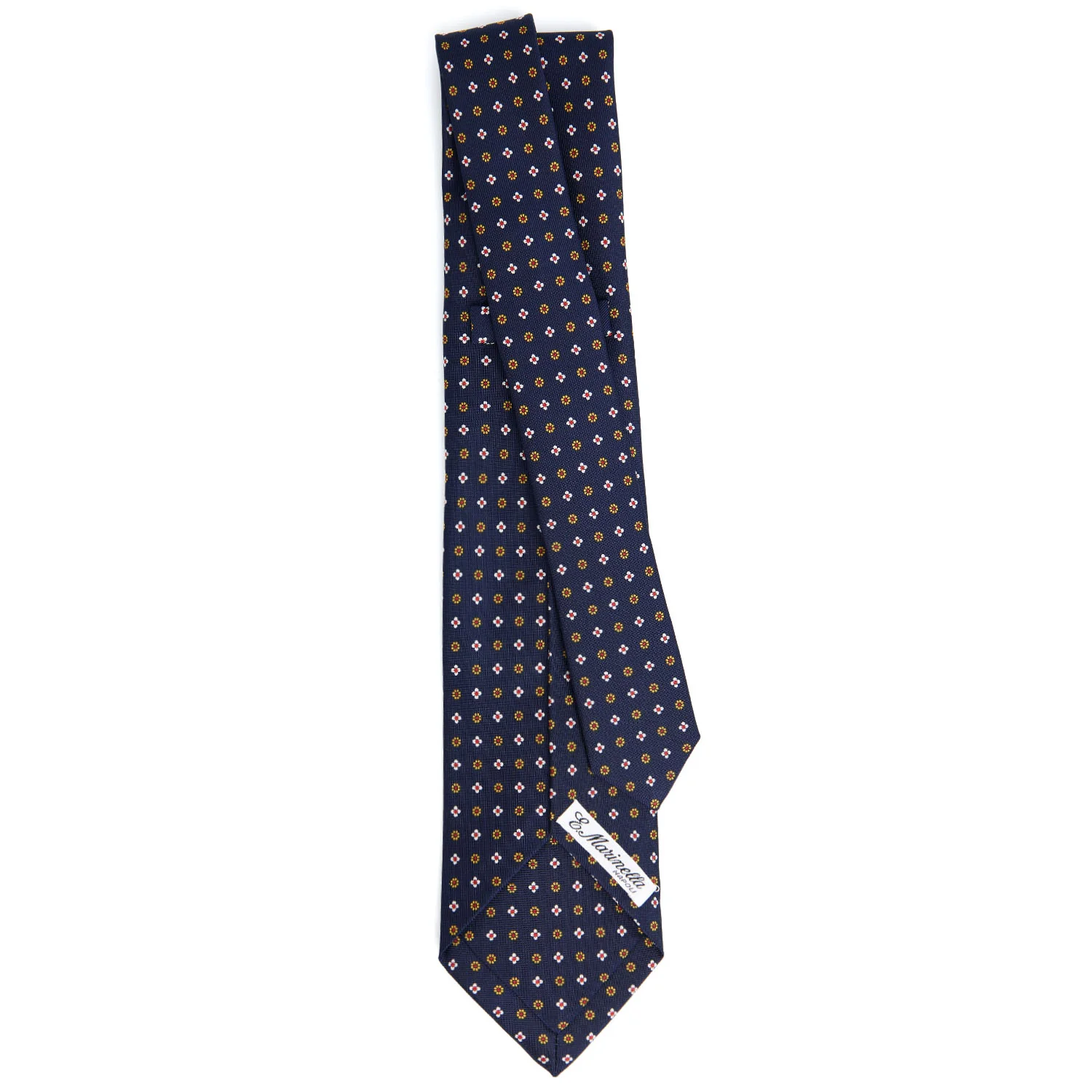DARK BLUE 7 FOLD SARTORIAL SILK TIE - Image 3
