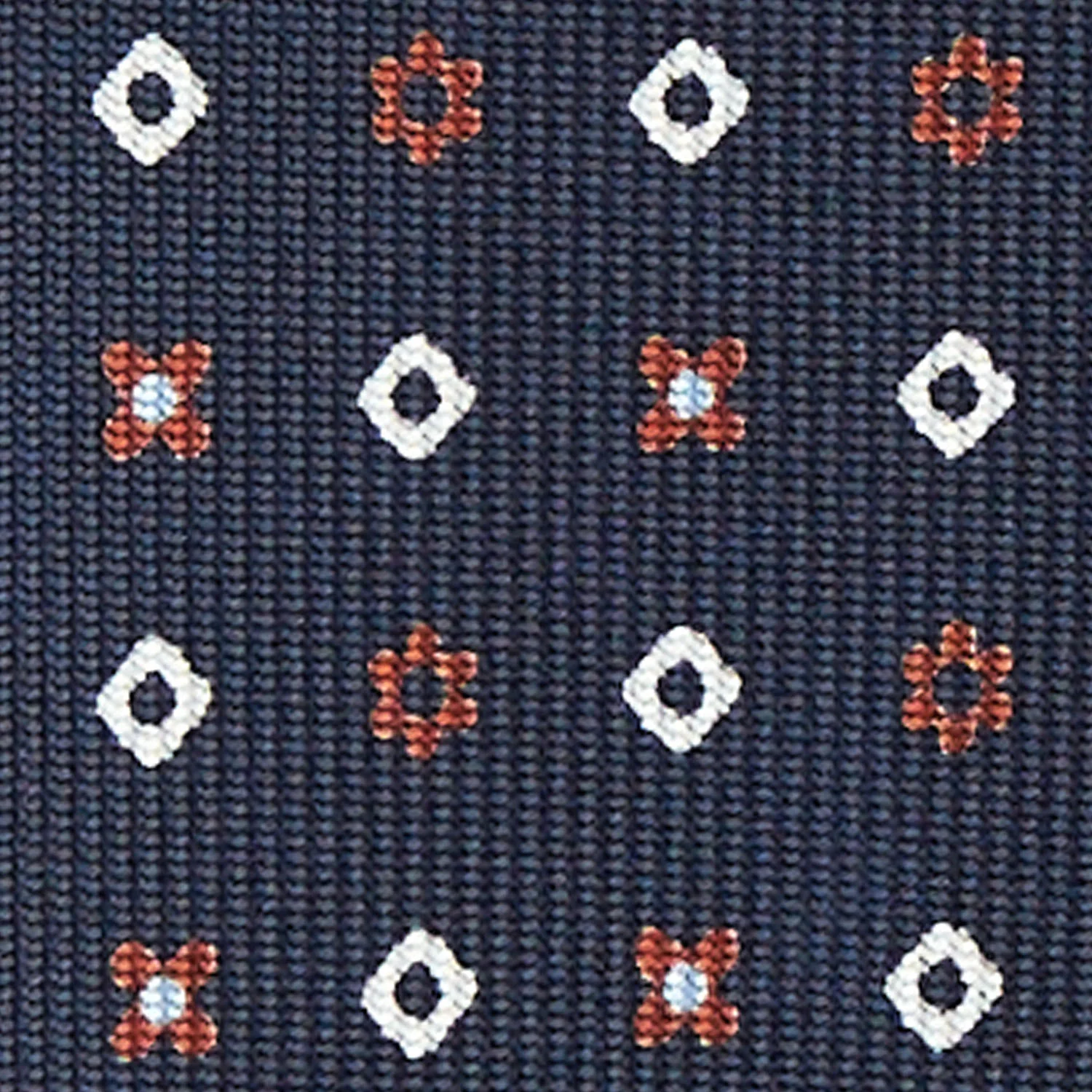 DARK BLUE 7 FOLD SARTORIAL SILK TIE - Image 4