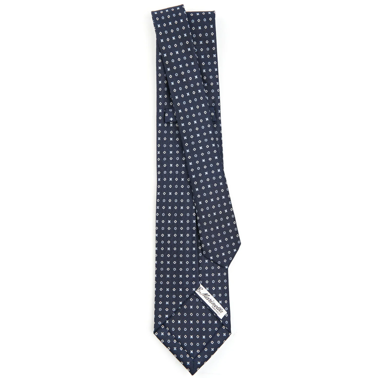 DARK BLUE 7 FOLD SARTORIAL SILK TIE - Image 3