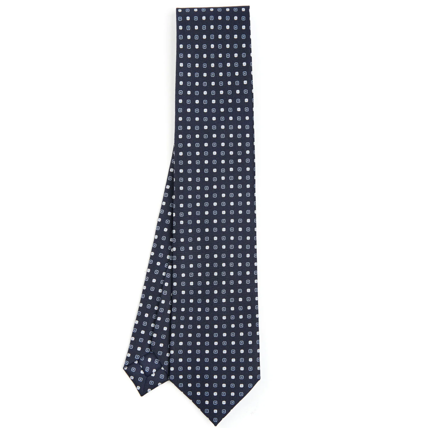 DARK BLUE 7 FOLD SARTORIAL SILK TIE - Image 2