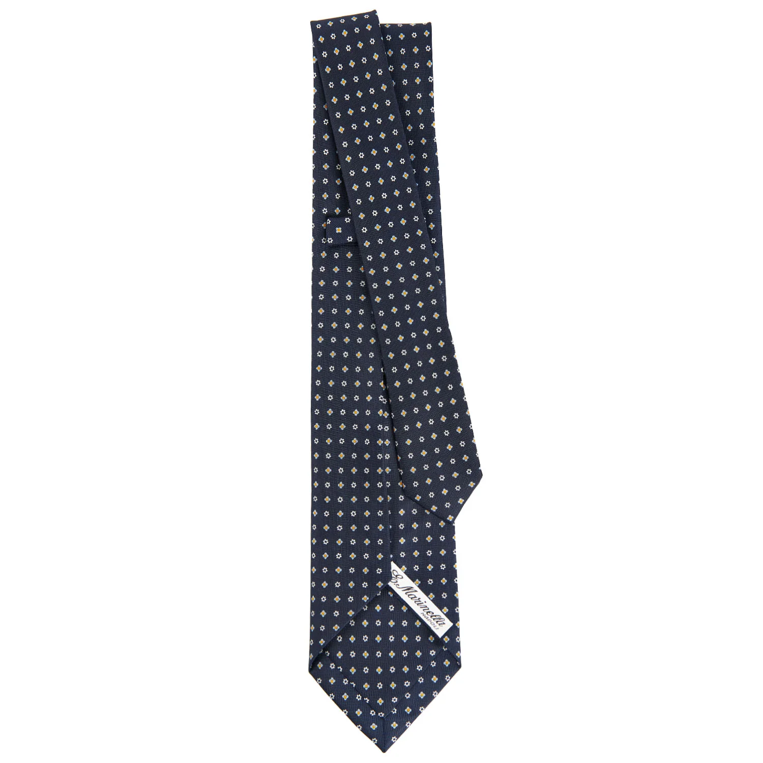 DARK BLUE 7 FOLD SARTORIAL SILK TIE - Image 3
