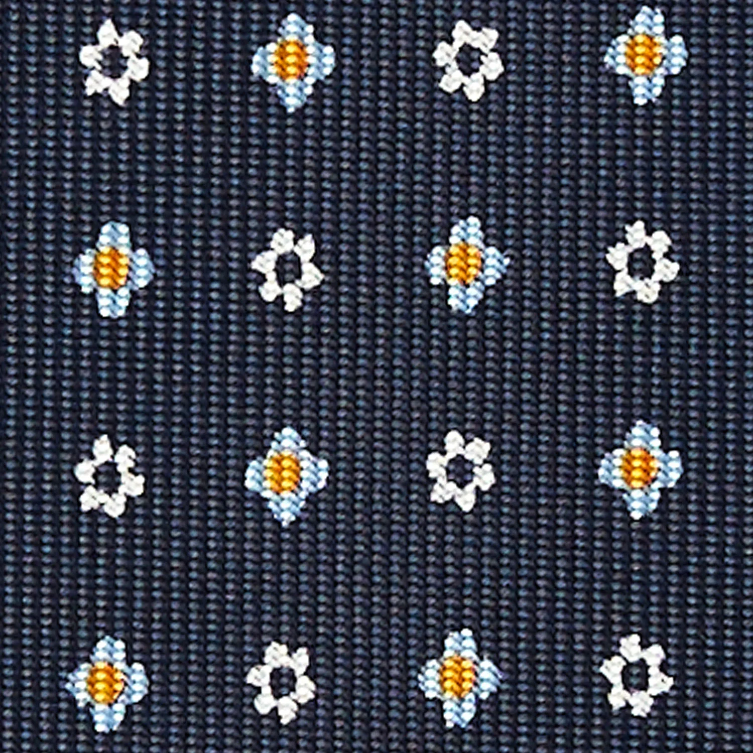 DARK BLUE 7 FOLD SARTORIAL SILK TIE - Image 4