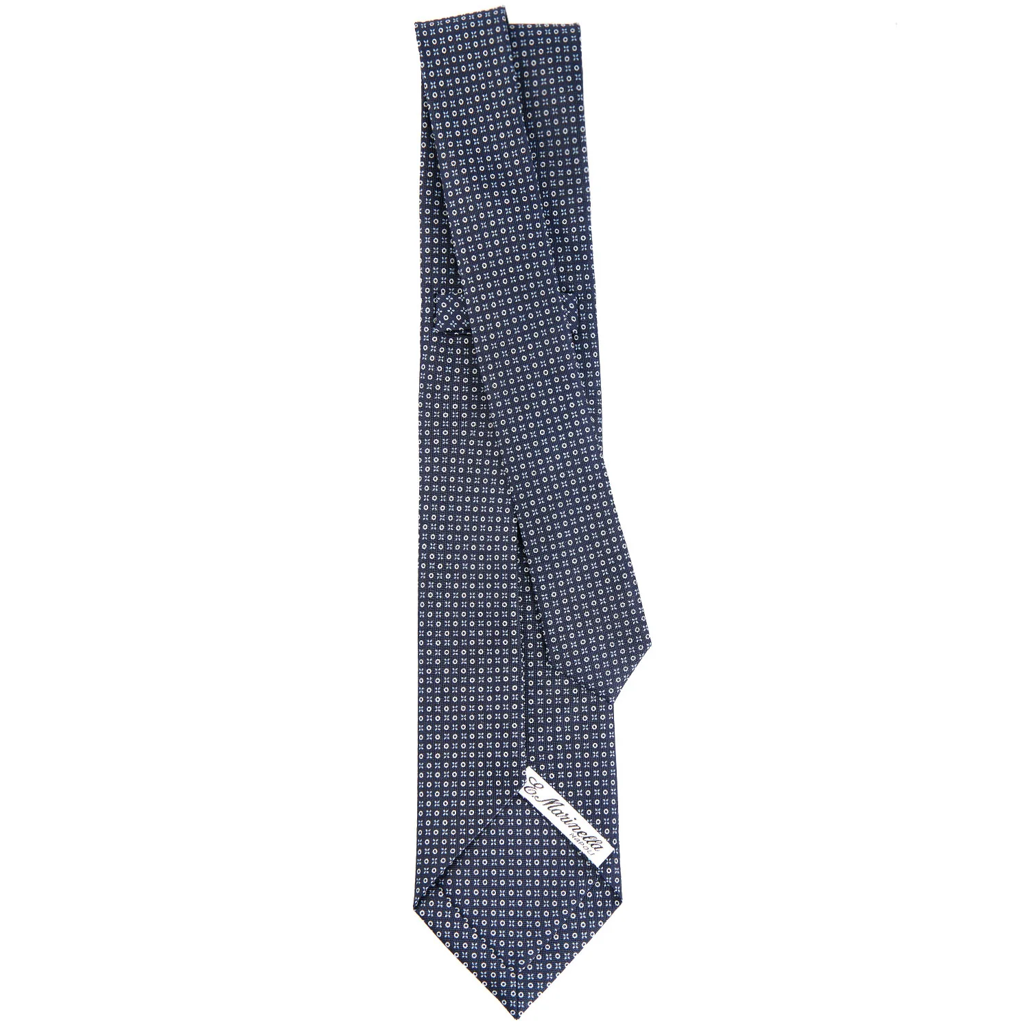 DARK BLUE 7 FOLD SARTORIAL SILK TIE - Image 3