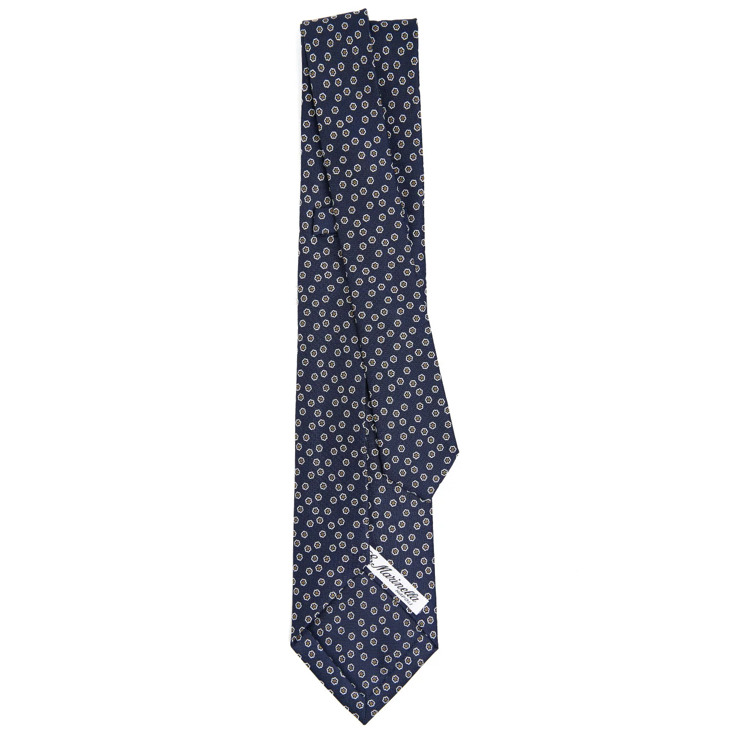 DARK BLUE 7 FOLD SARTORIAL SILK TIE - Image 3