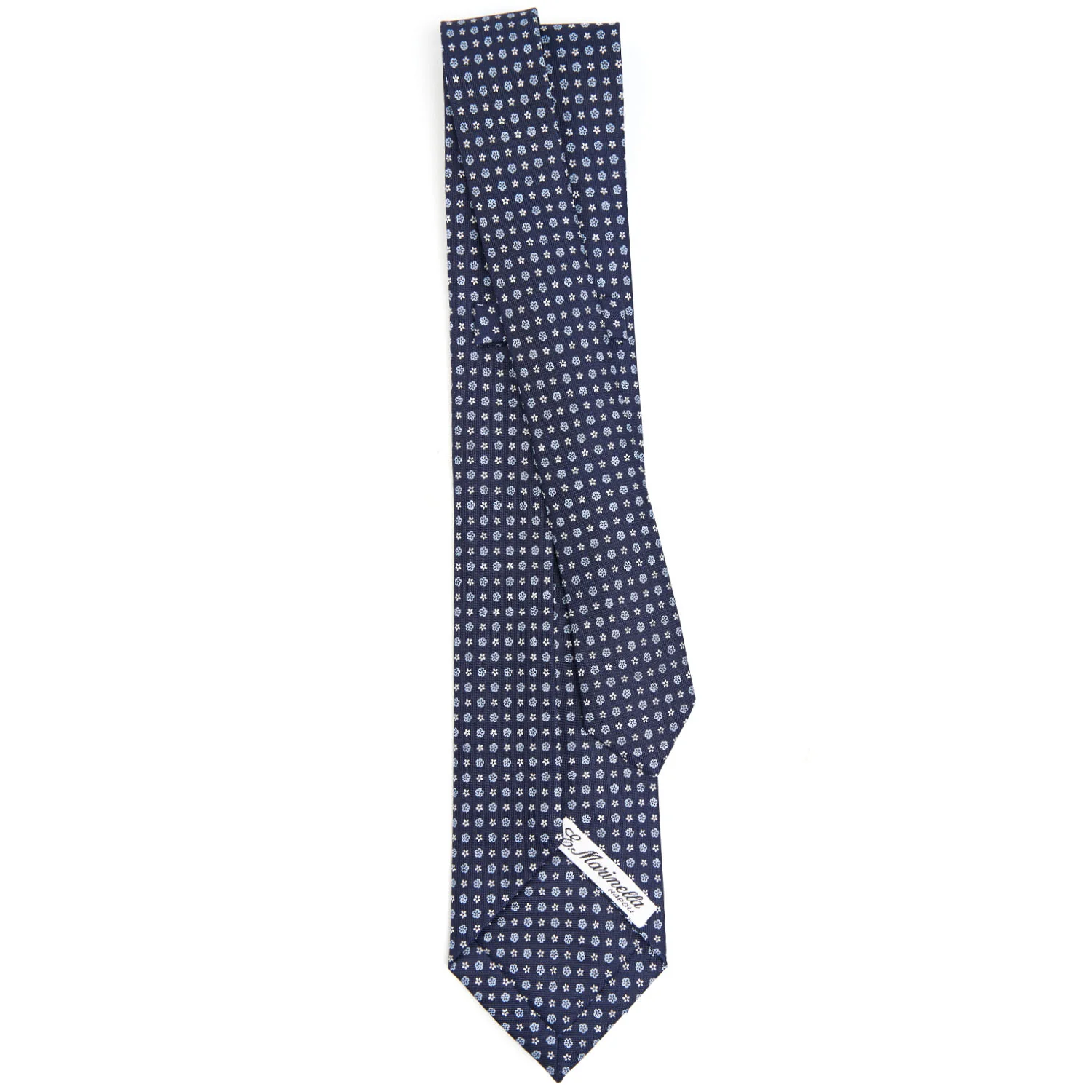 DARK BLUE 7 FOLD SARTORIAL SILK TIE - Image 3