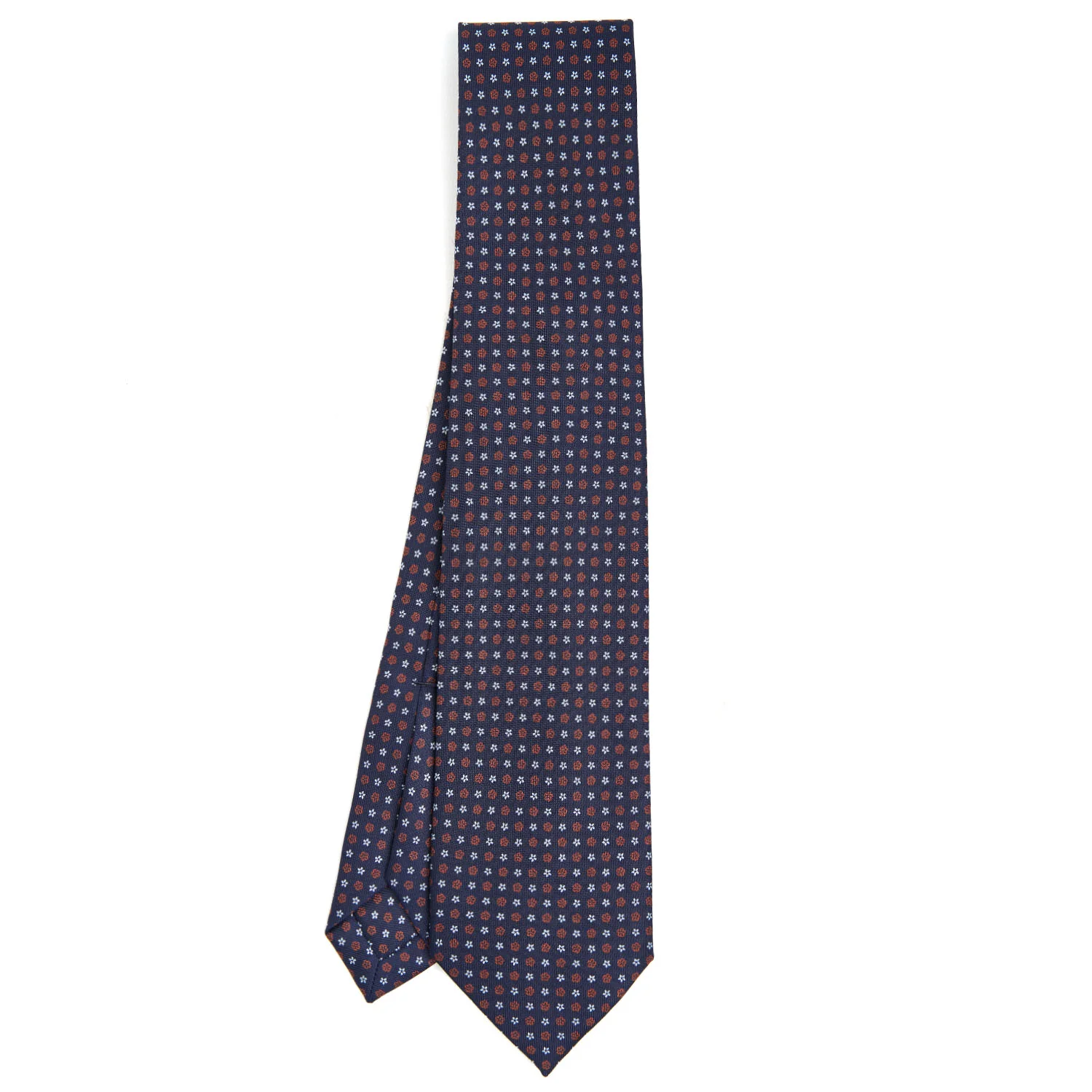 DARK BLUE 7 FOLD SARTORIAL SILK TIE - Image 2
