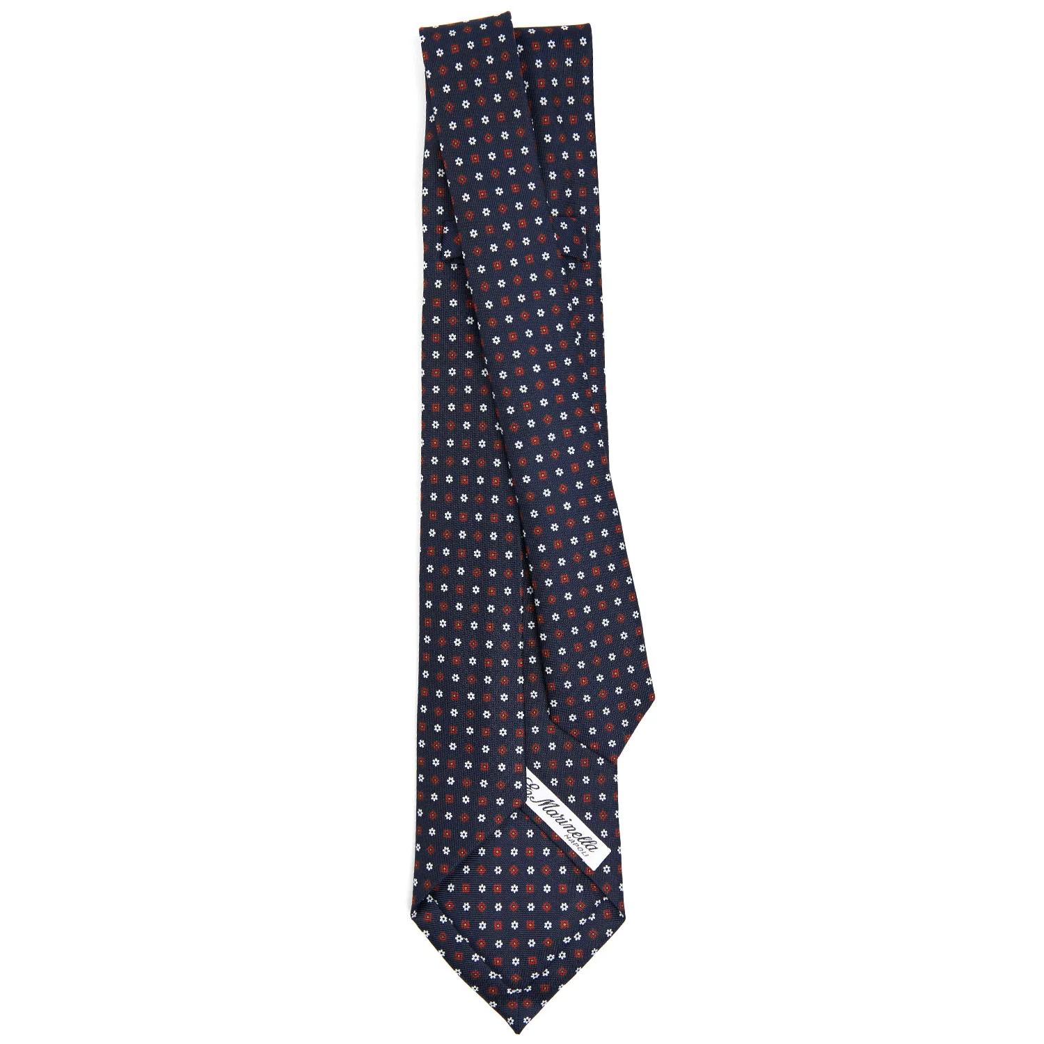 DARK BLUE 7 FOLD SARTORIAL SILK TIE - Image 3