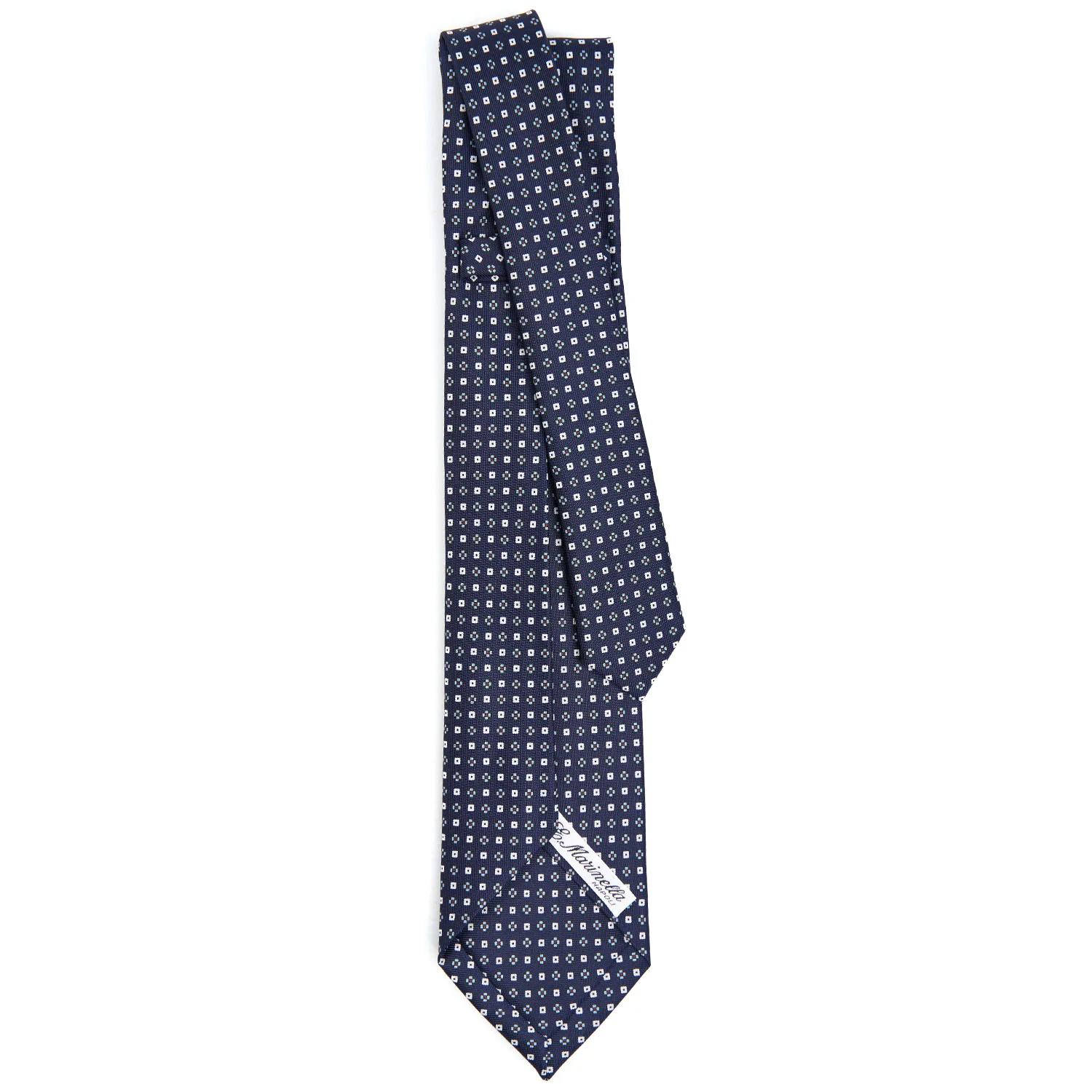 DARK BLUE 7 FOLD SARTORIAL SILK TIE - Image 3