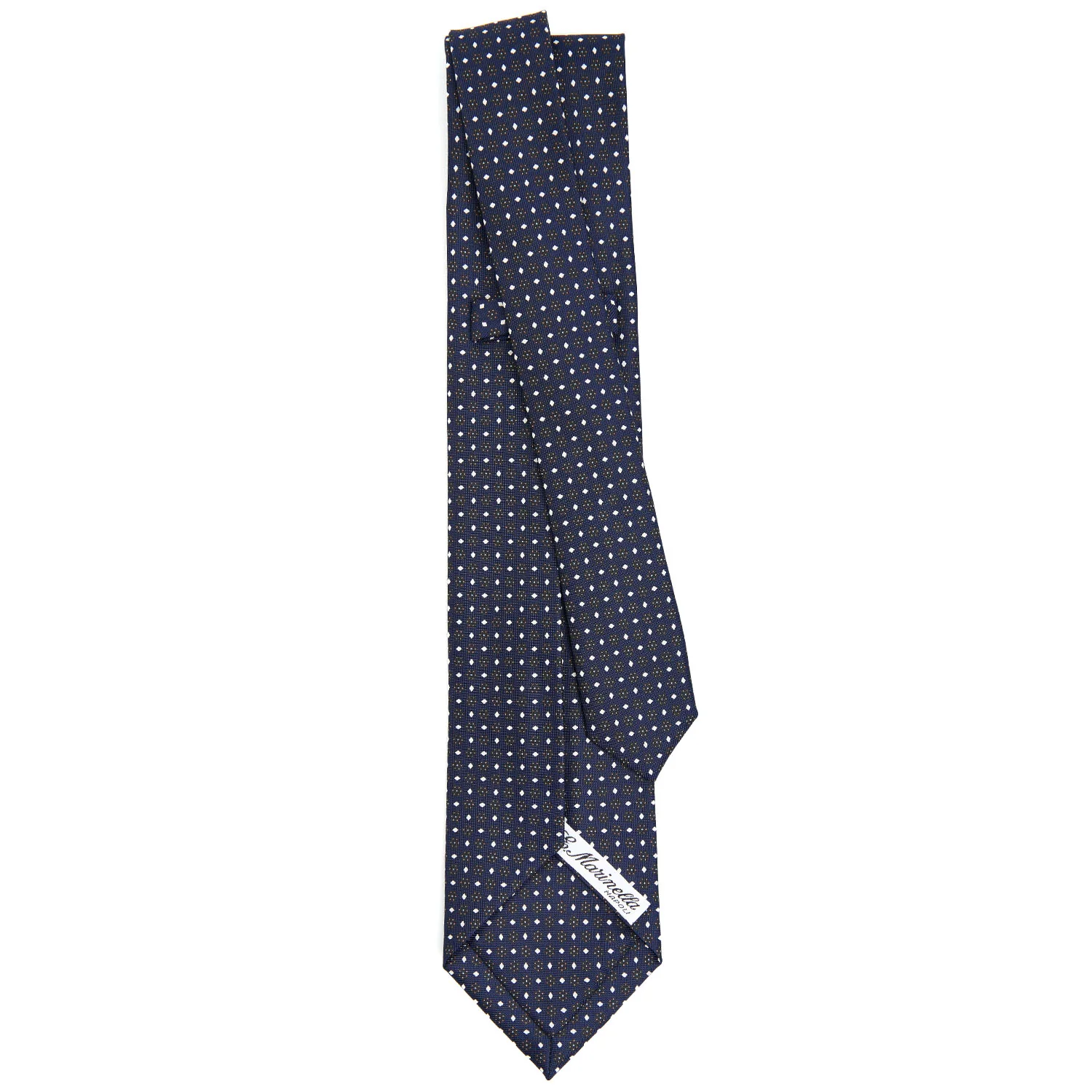 DARK BLUE 7 FOLD SARTORIAL SILK TIE - Image 3