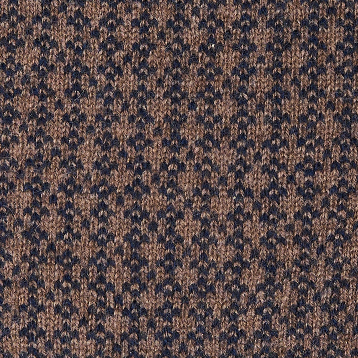 DARK BLUE AND BROWN NECK WARMER WITH MICRO PATTERN - Image 3