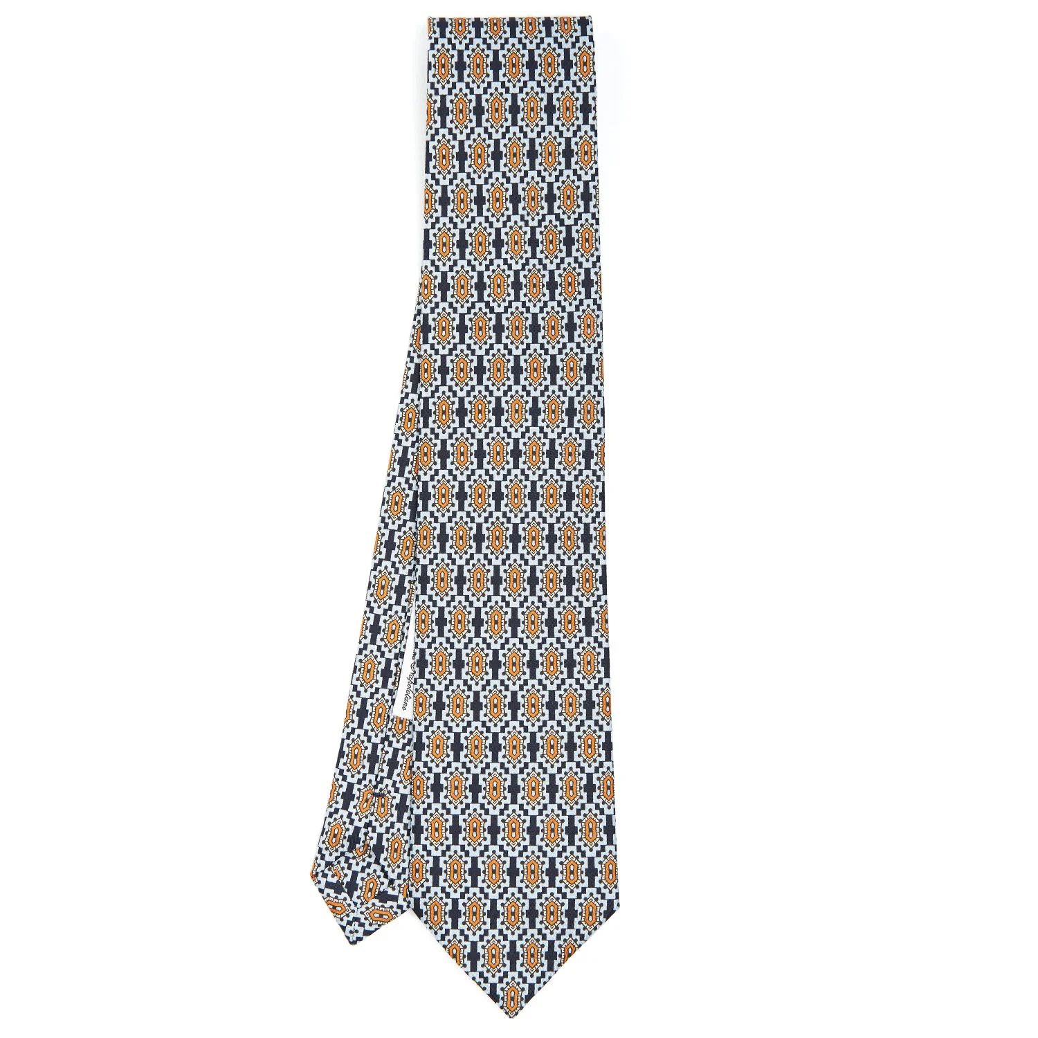 DARK BLUE SILK TIE - Image 2