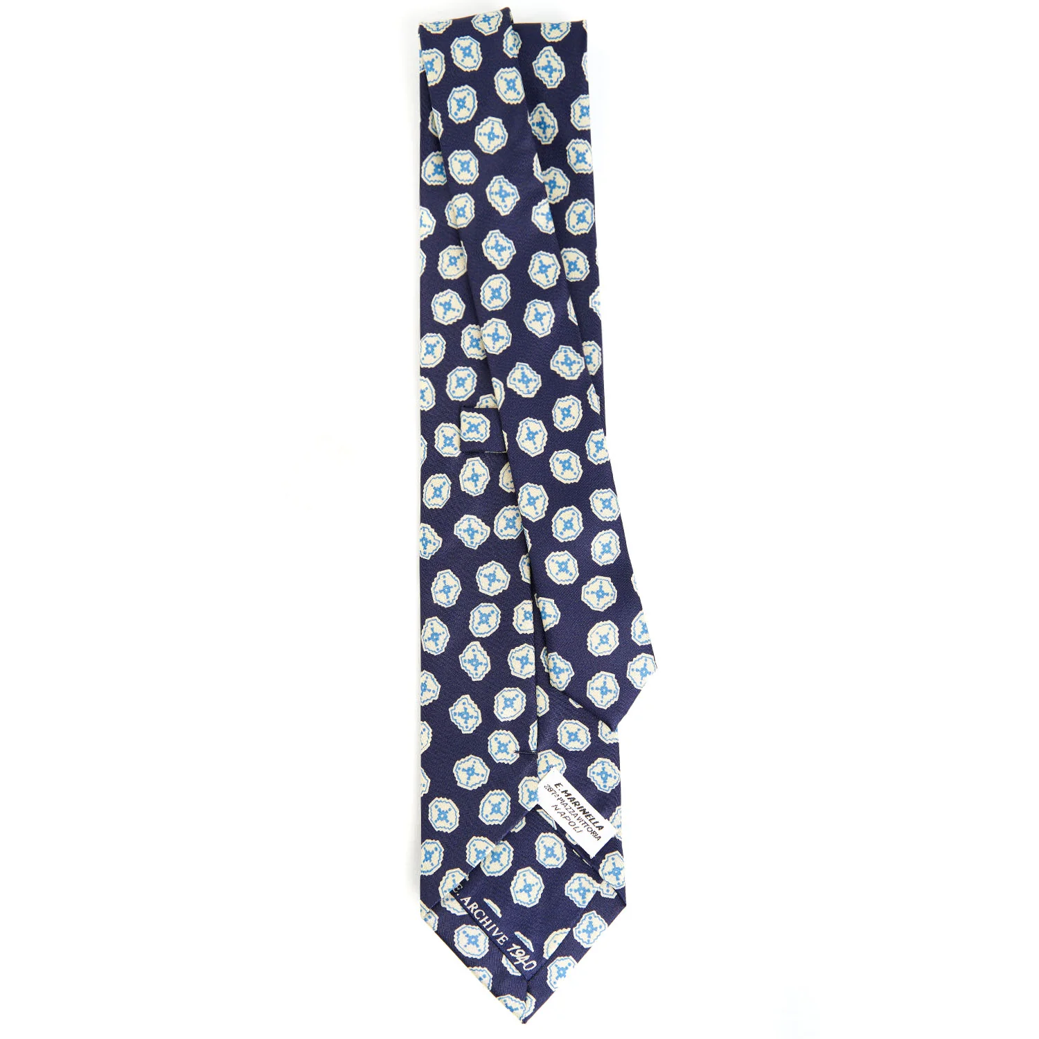 DARK BLUE SILK TIE - Image 3