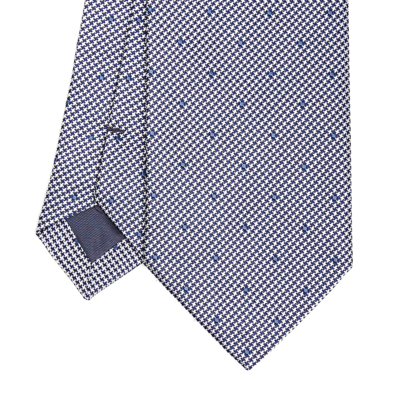 DARK BLUE CEREMONIAL JACQUARD SILK TIE