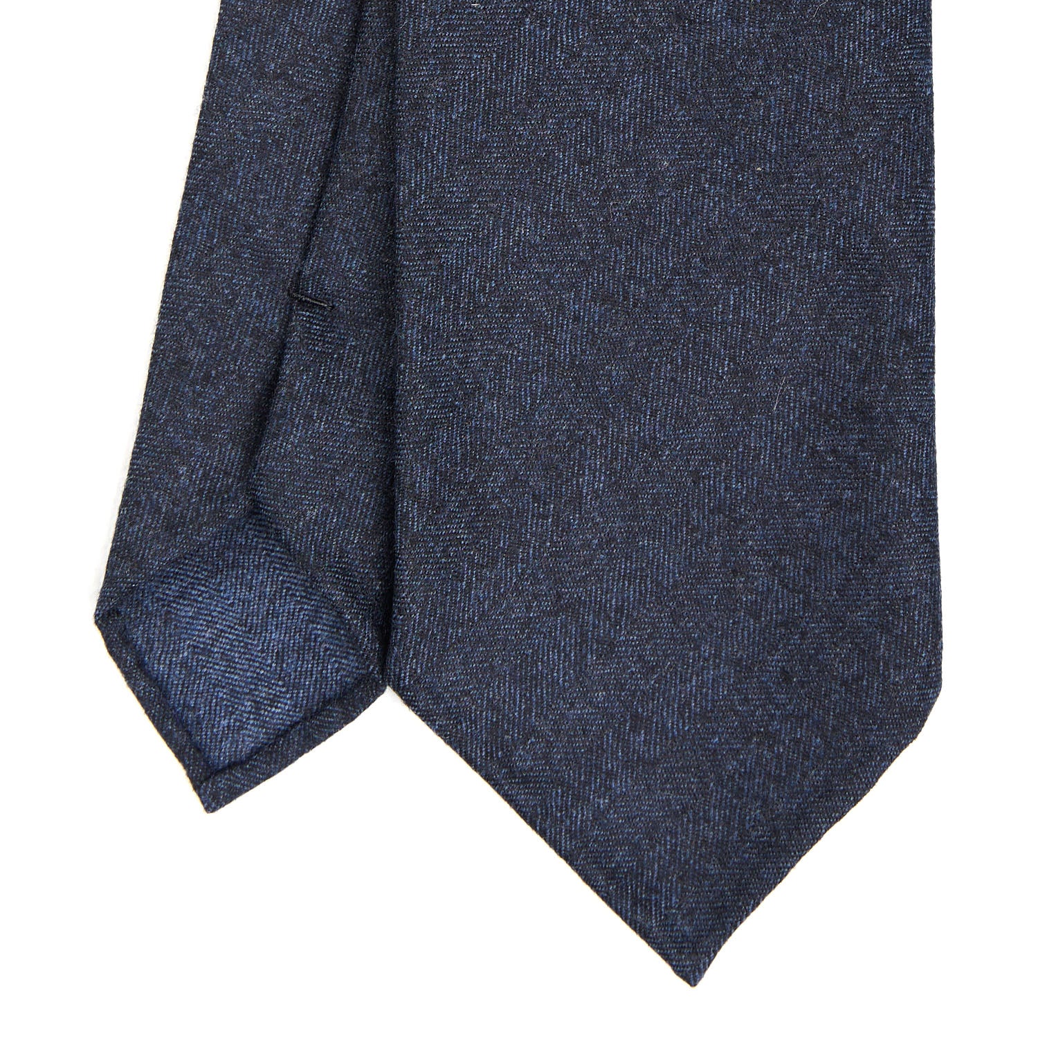 DARK BLUE CLASSIC UNLINED WOOL TIE