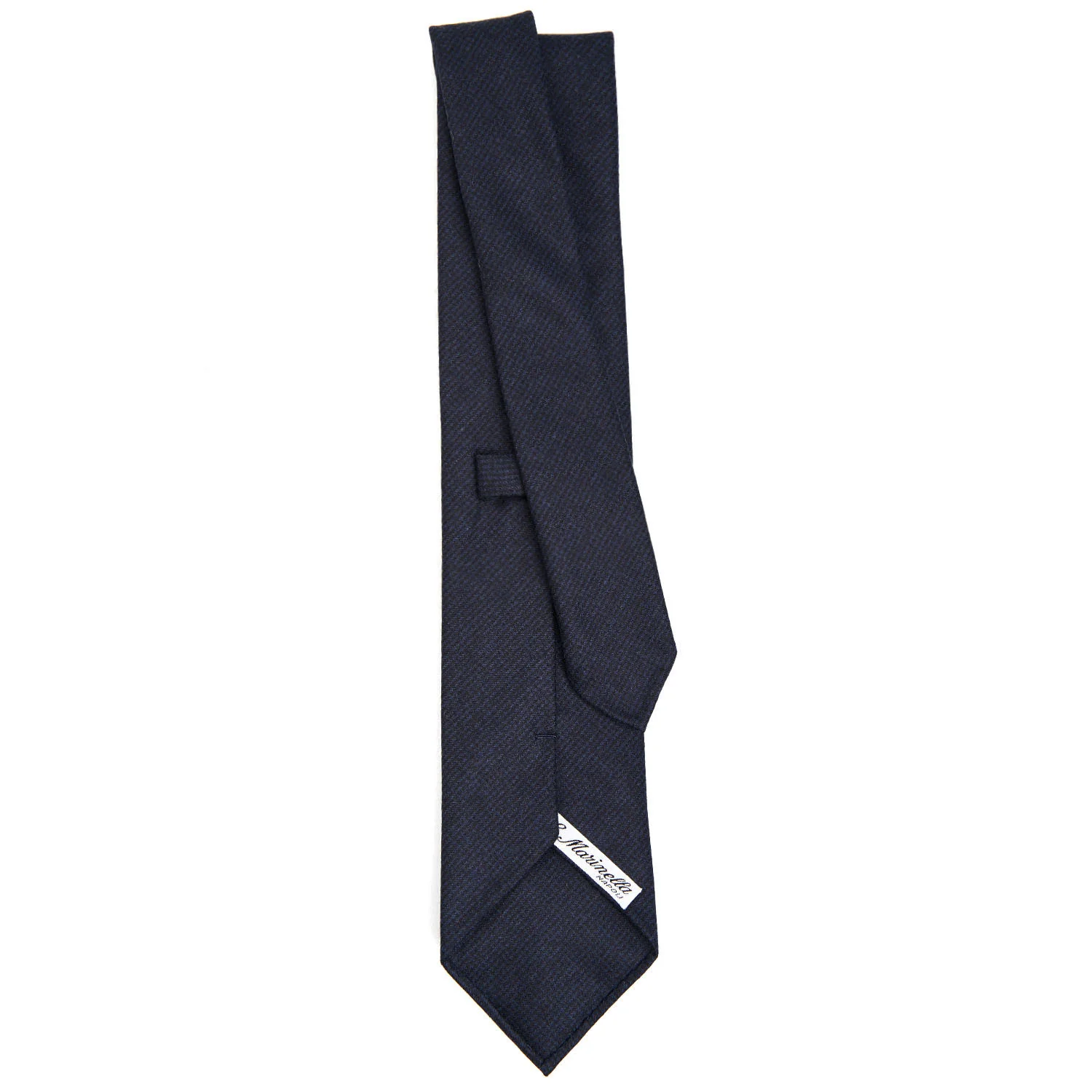 DARK BLUE CLASSIC UNLINED WOOL TIE - Image 3