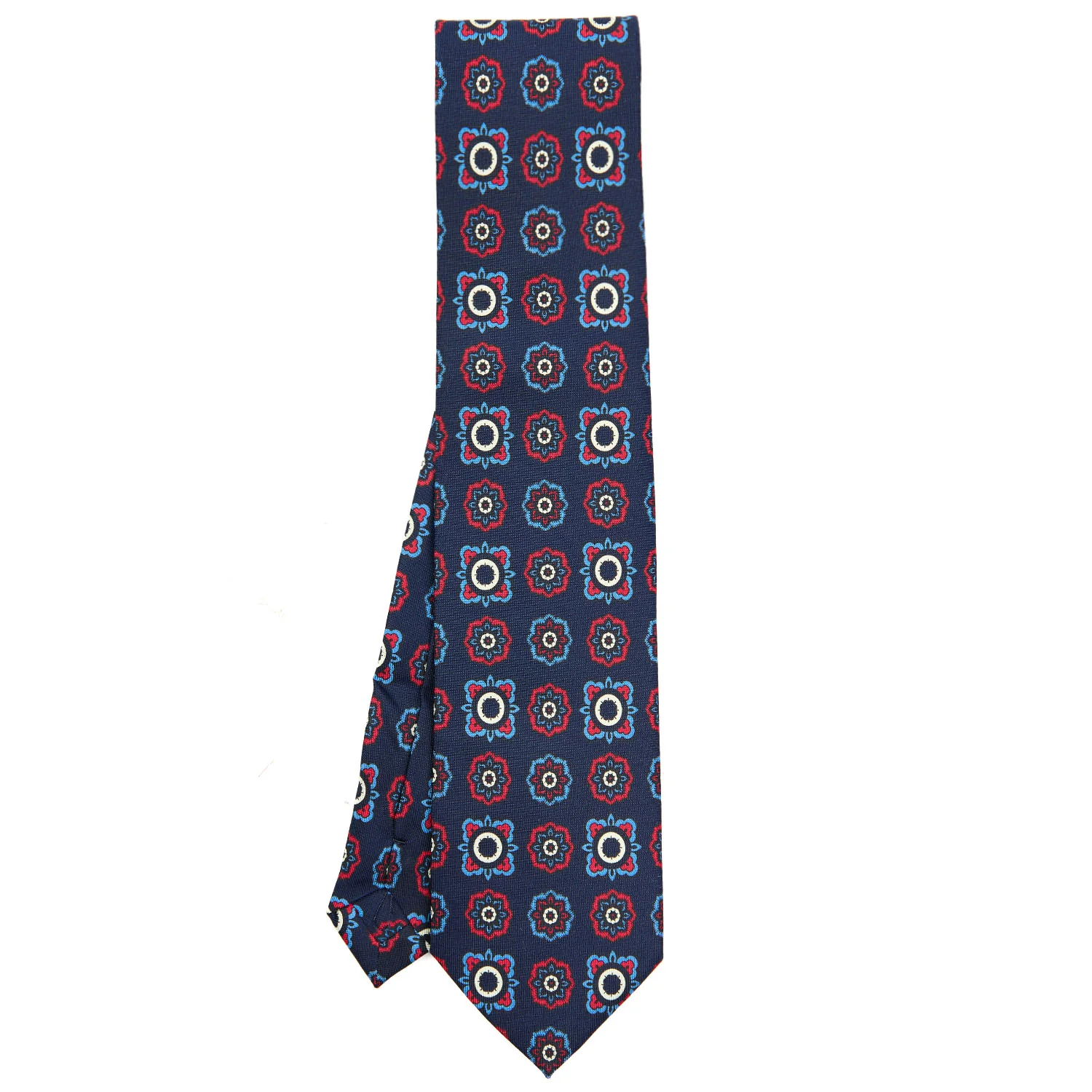 DARK BLUE EXTRA LONG SILK TIE - Image 2