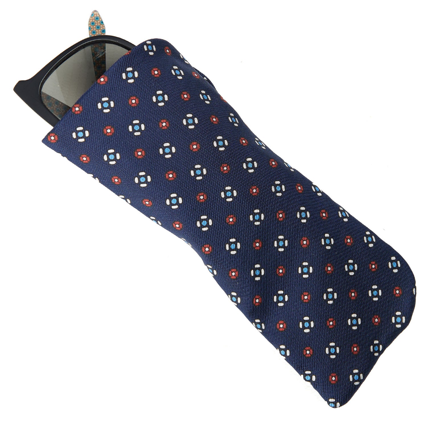 DARK BLUE GLASSES CASE