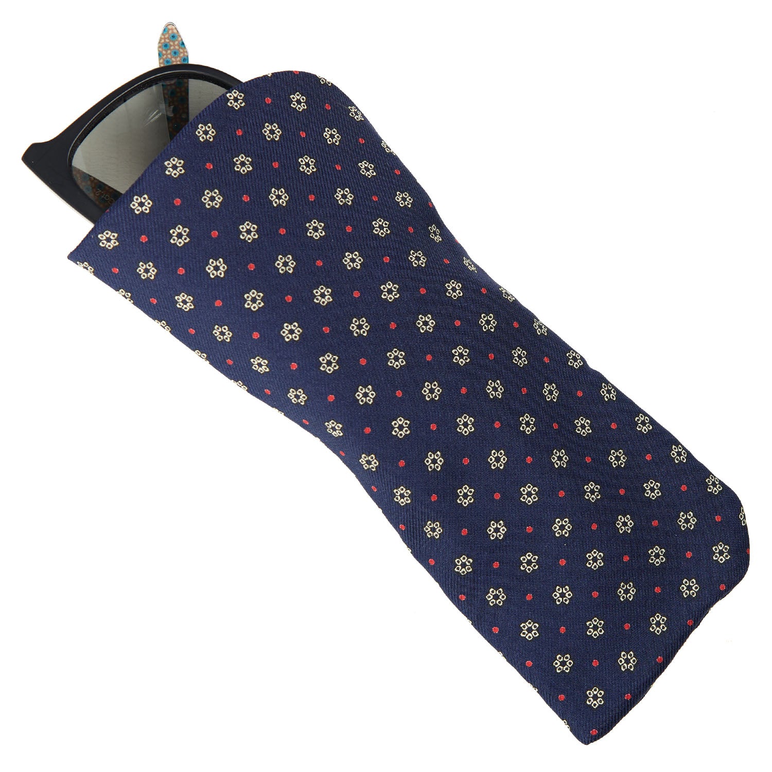 DARK BLUE GLASSES CASE