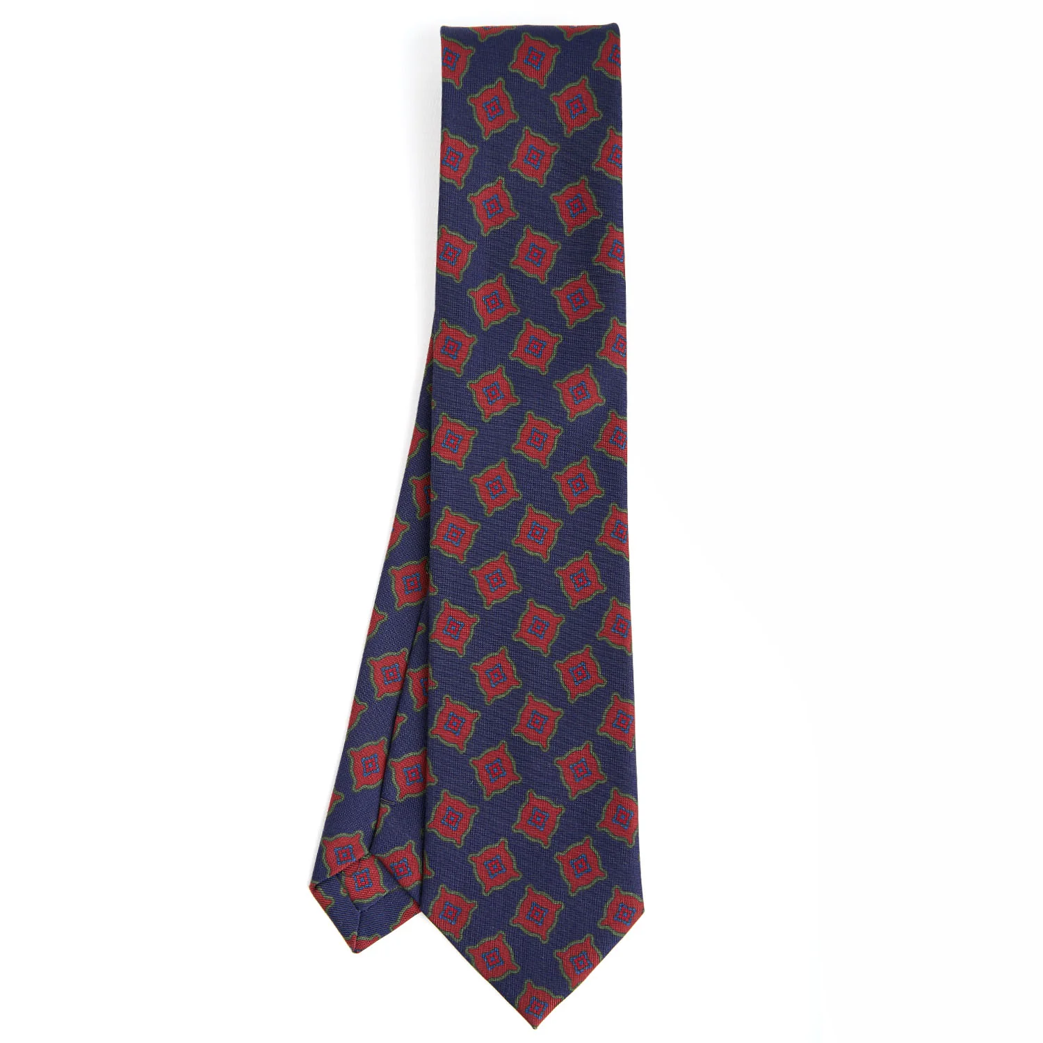 DARK BLUE HERITAGE COLLECTION SILK TIE - Image 2