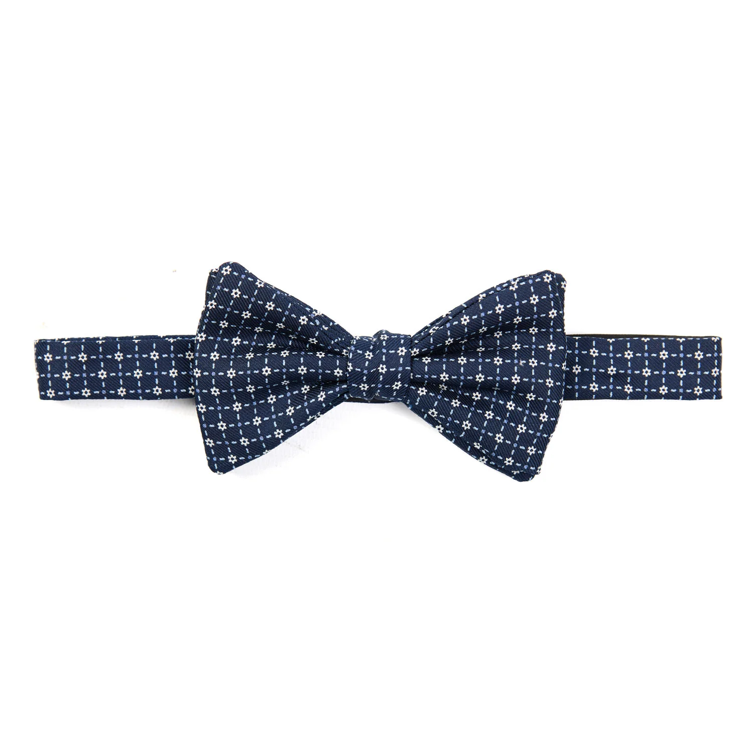 DARK BLUE PRE-KNOTTED SILK BOWTIE - Image 3