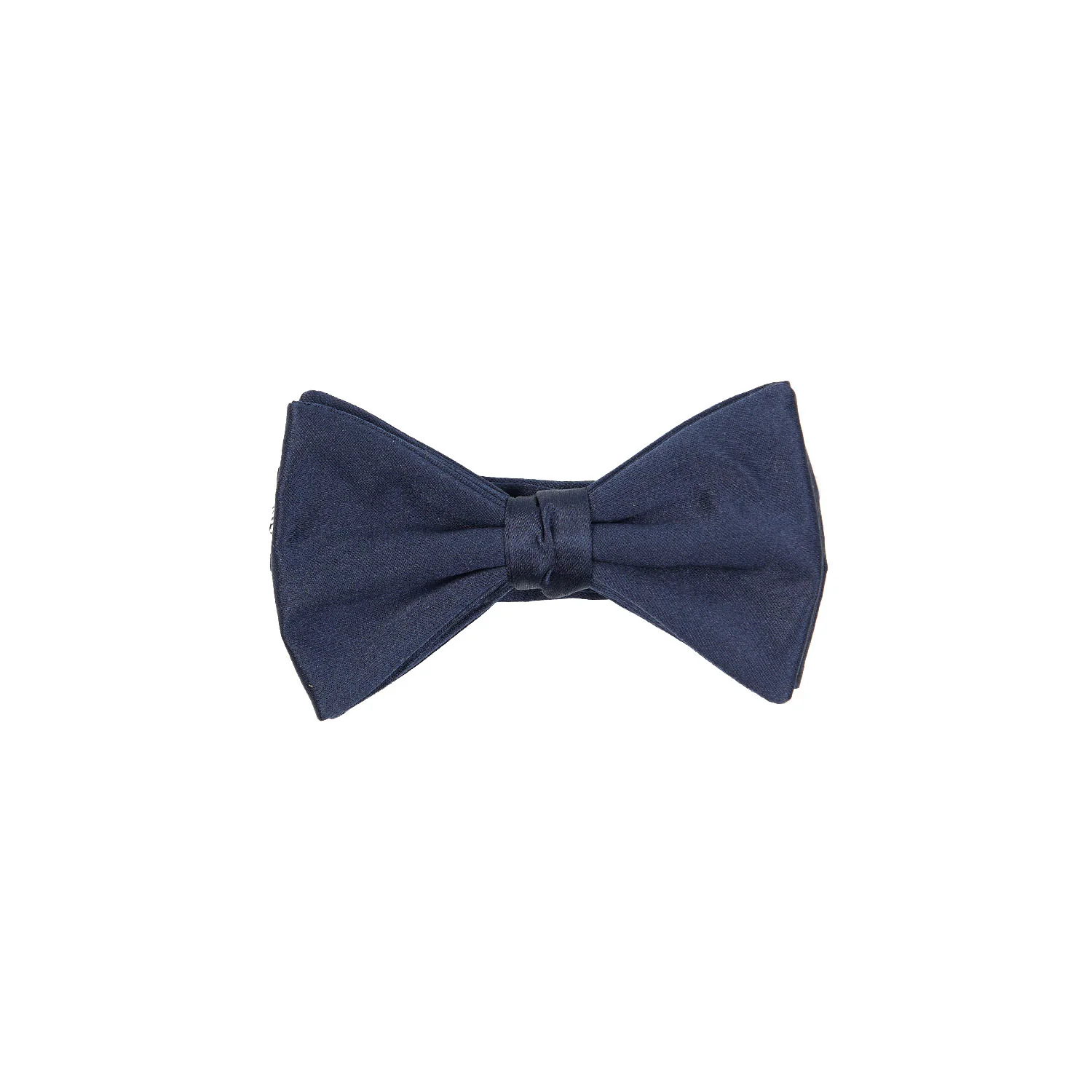 DARK BLUE PRE-KNOTTED SILK SATIN BOWTIE