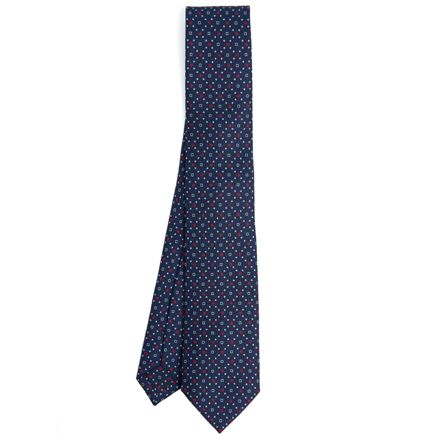 DARK BLUE SARTORIAL 7 CM SILK TIE - Image 2