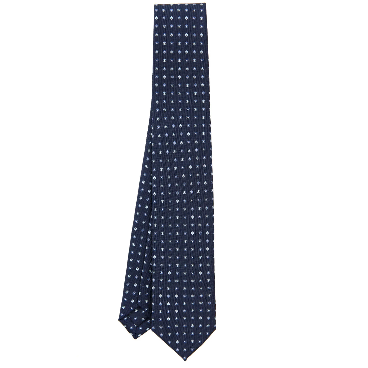 DARK BLUE SARTORIAL 7 CM SILK TIE - Image 2