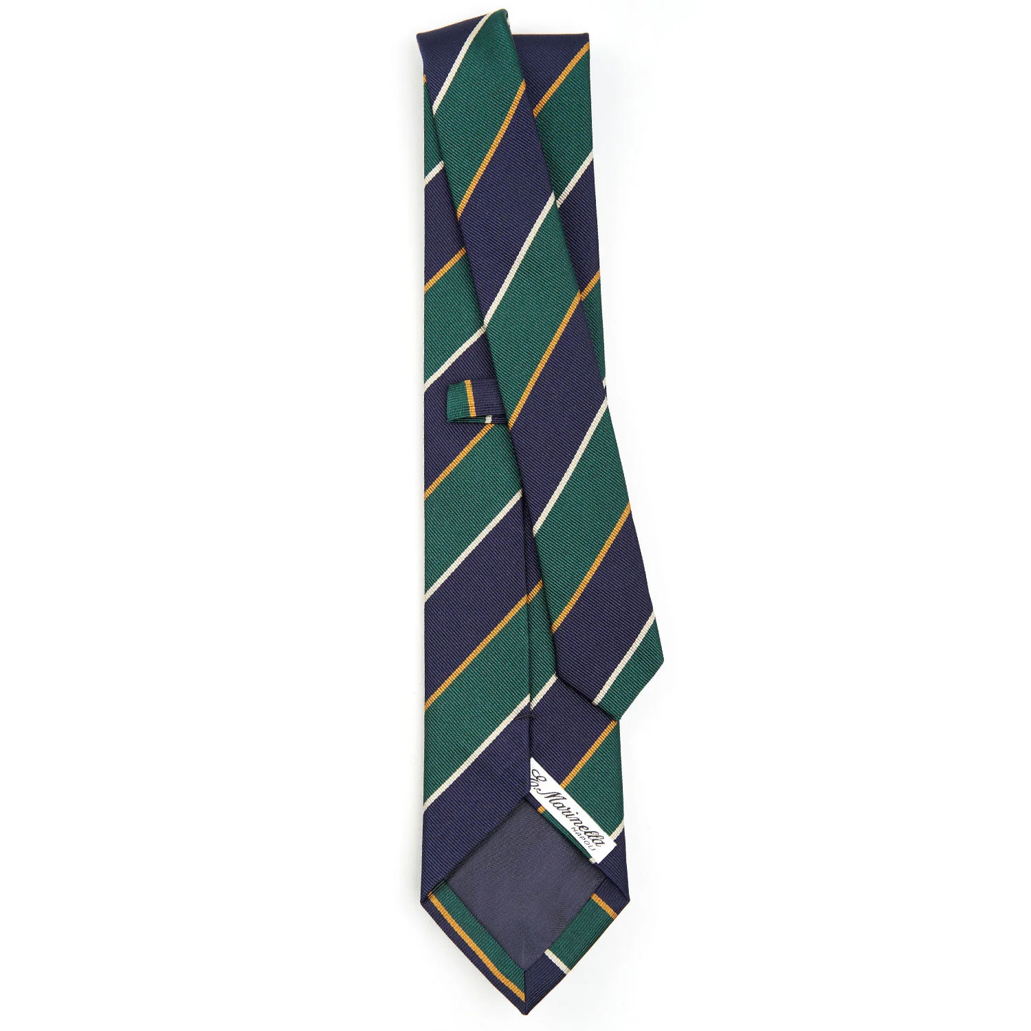 DARK BLUE REGIMENTAL SILK TIE - Image 3