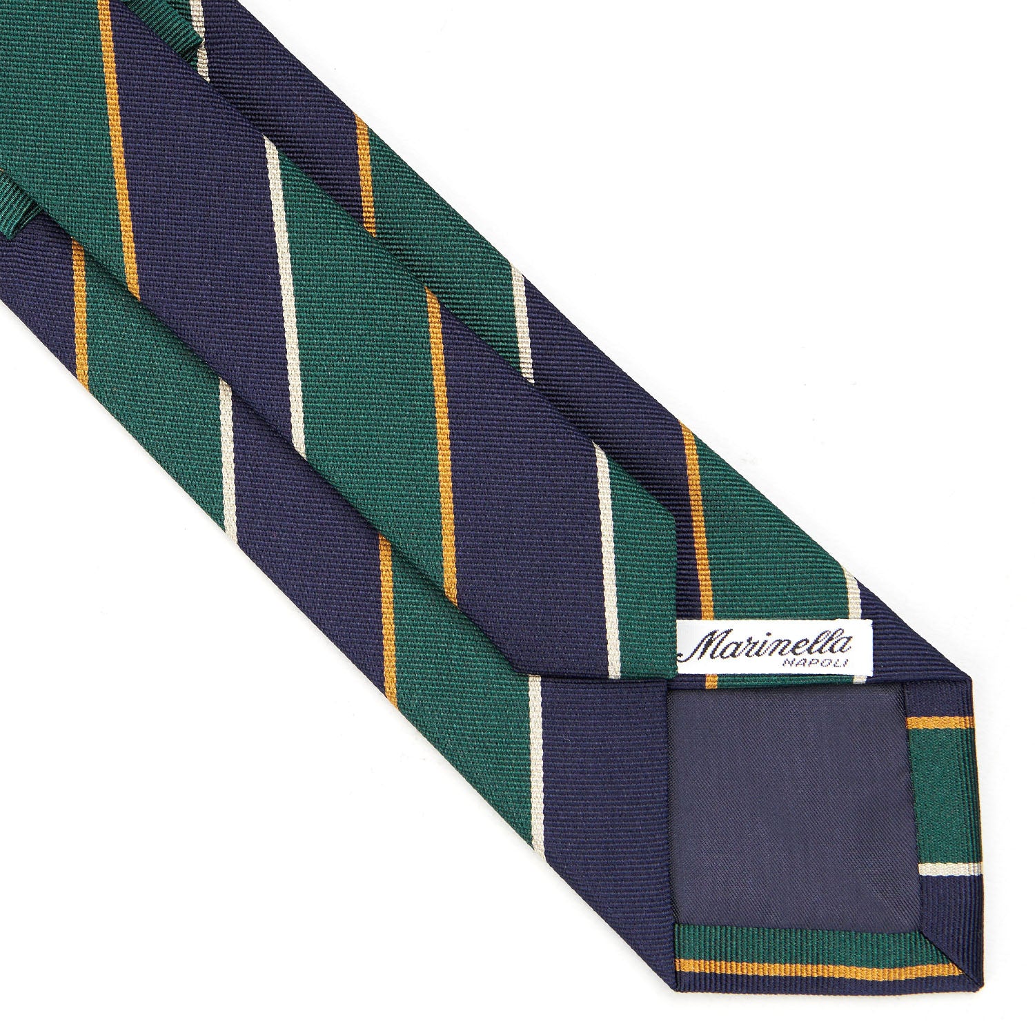 DARK BLUE REGIMENTAL SILK TIE - Image 4