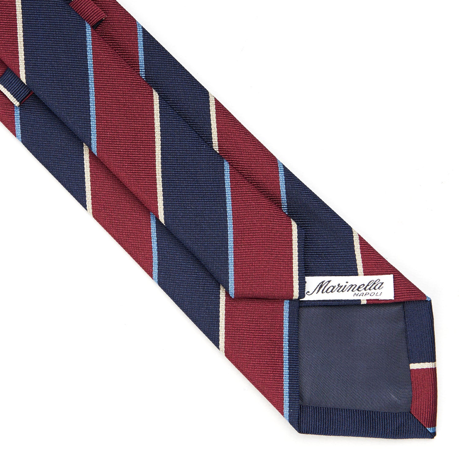 DARK BLUE REGIMENTAL SILK TIE - Image 4