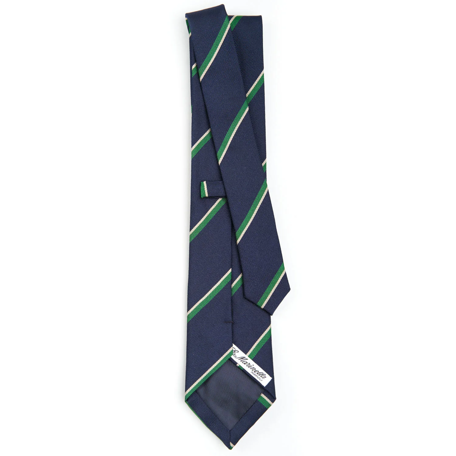 DARK BLUE REGIMENTAL SILK TIE - Image 3