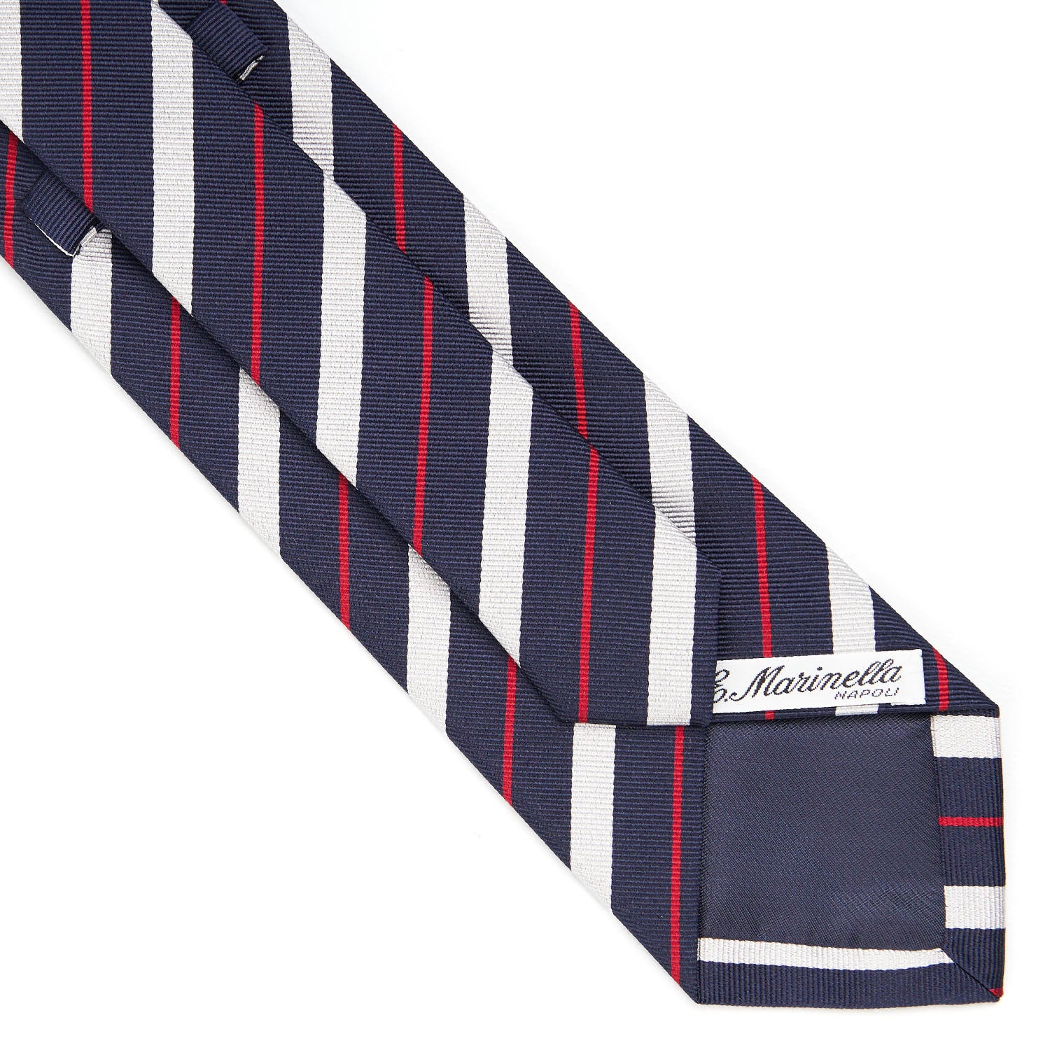 DARK BLUE REGIMENTAL SILK TIE - Image 4