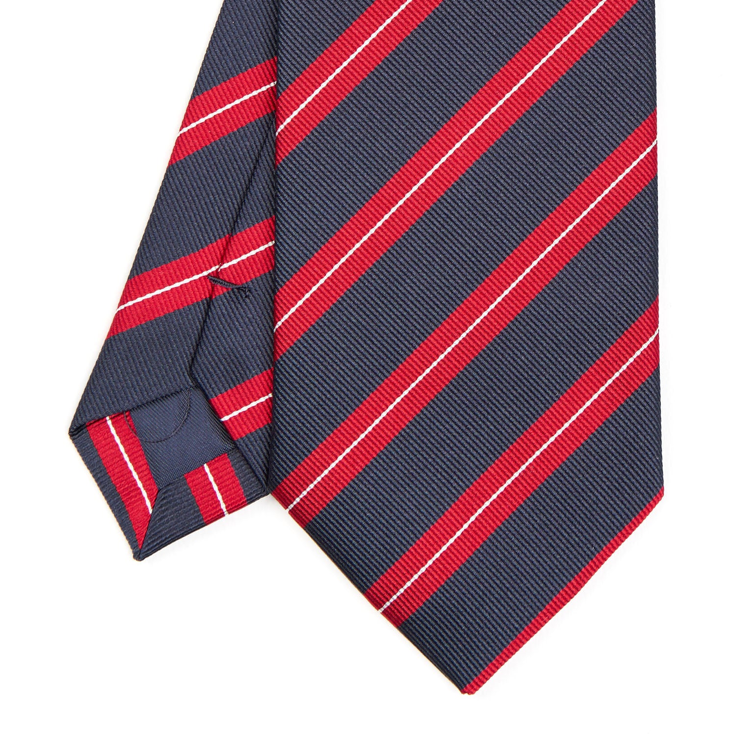 DARK BLUE REGIMENTAL SILK TIE