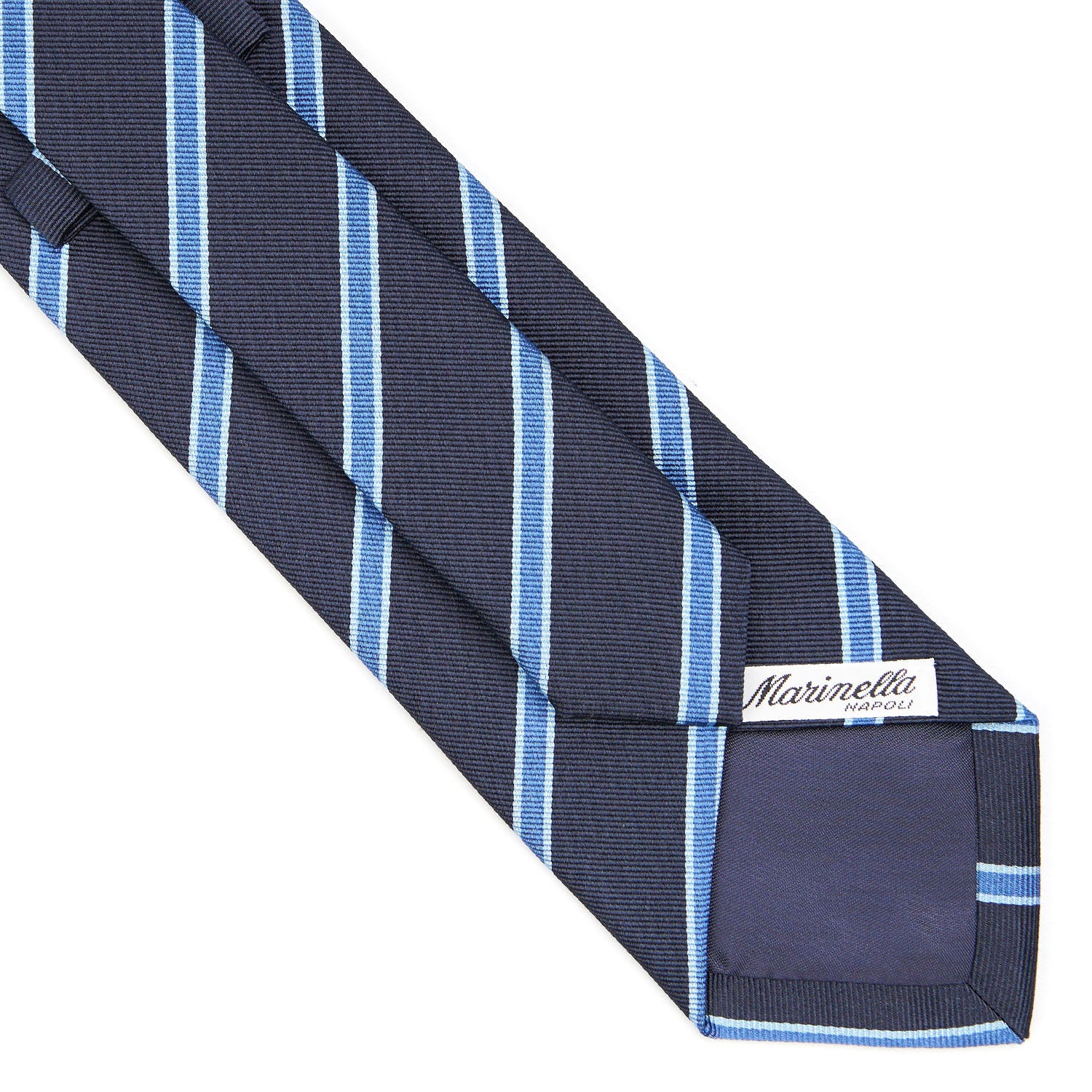 DARK BLUE REGIMENTAL SILK TIE - Image 4