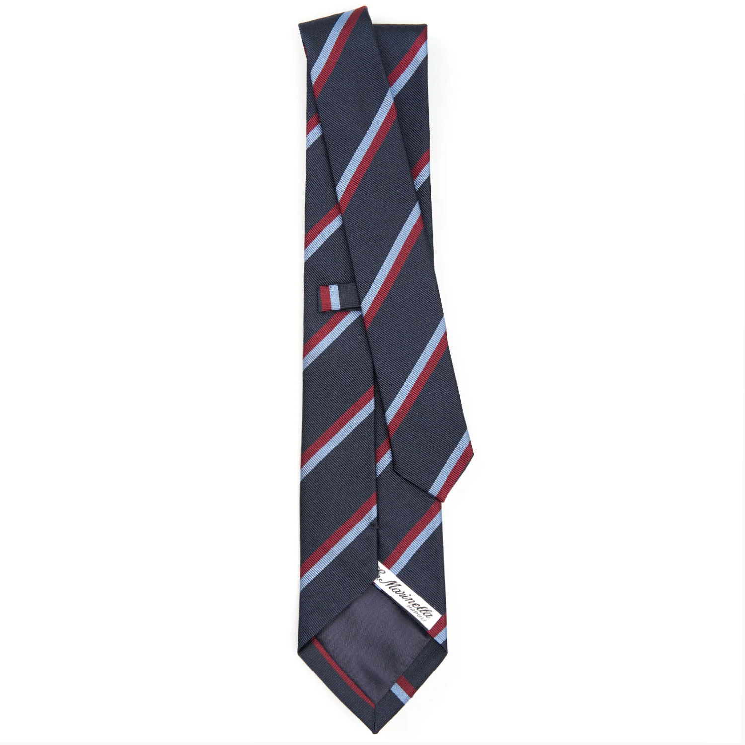 DARK BLUE REGIMENTAL SILK TIE - Image 3